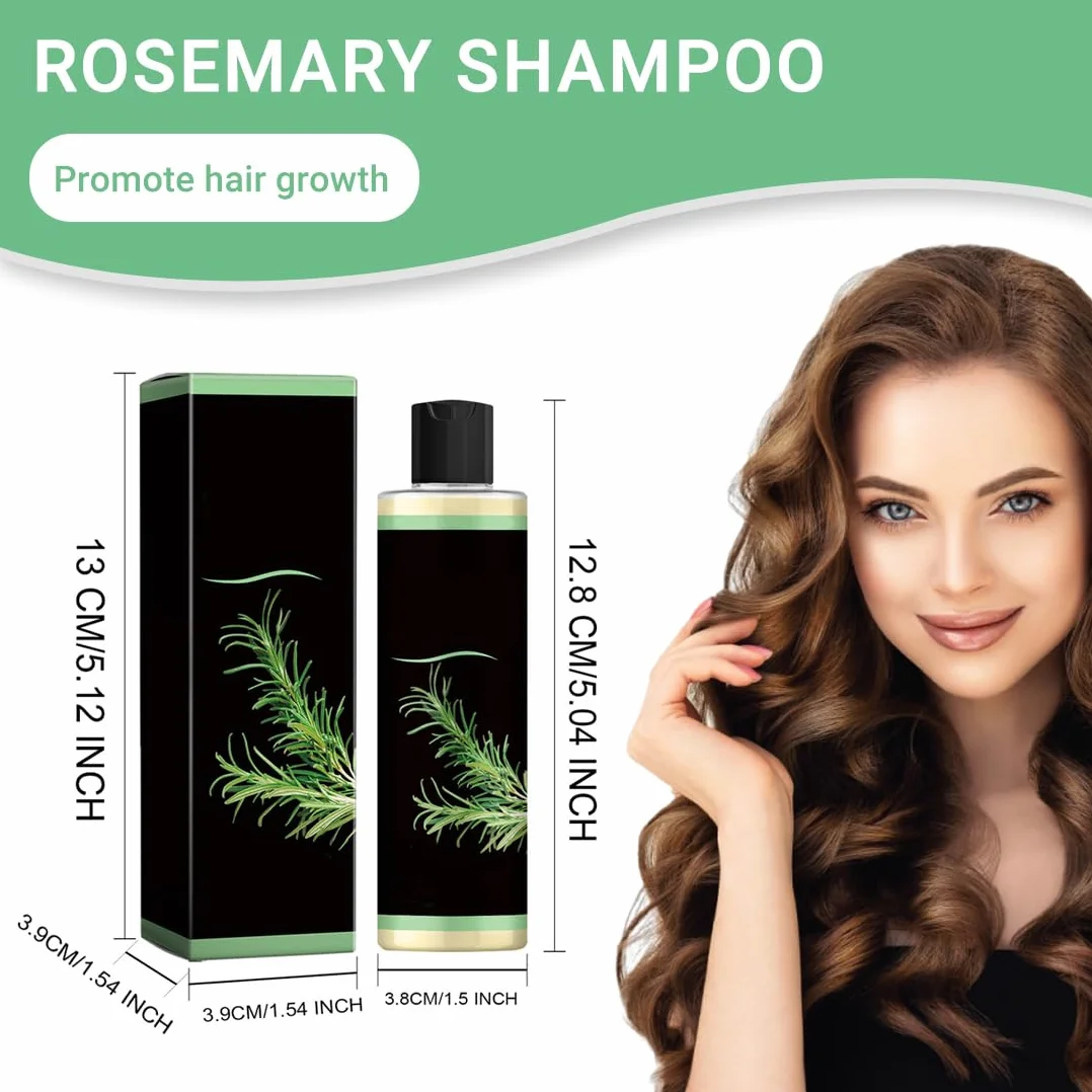 Shampoing Bio Au Romarin Pour La Pousse Des Cheveux, Fortifiant Naturel Pour Cheveux Fins Et Chute