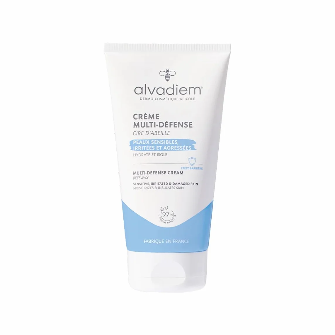 Crème Multi-Défense à la cire d'abeille 150ml - Soin barrière peaux sensibles Fabriqué en France