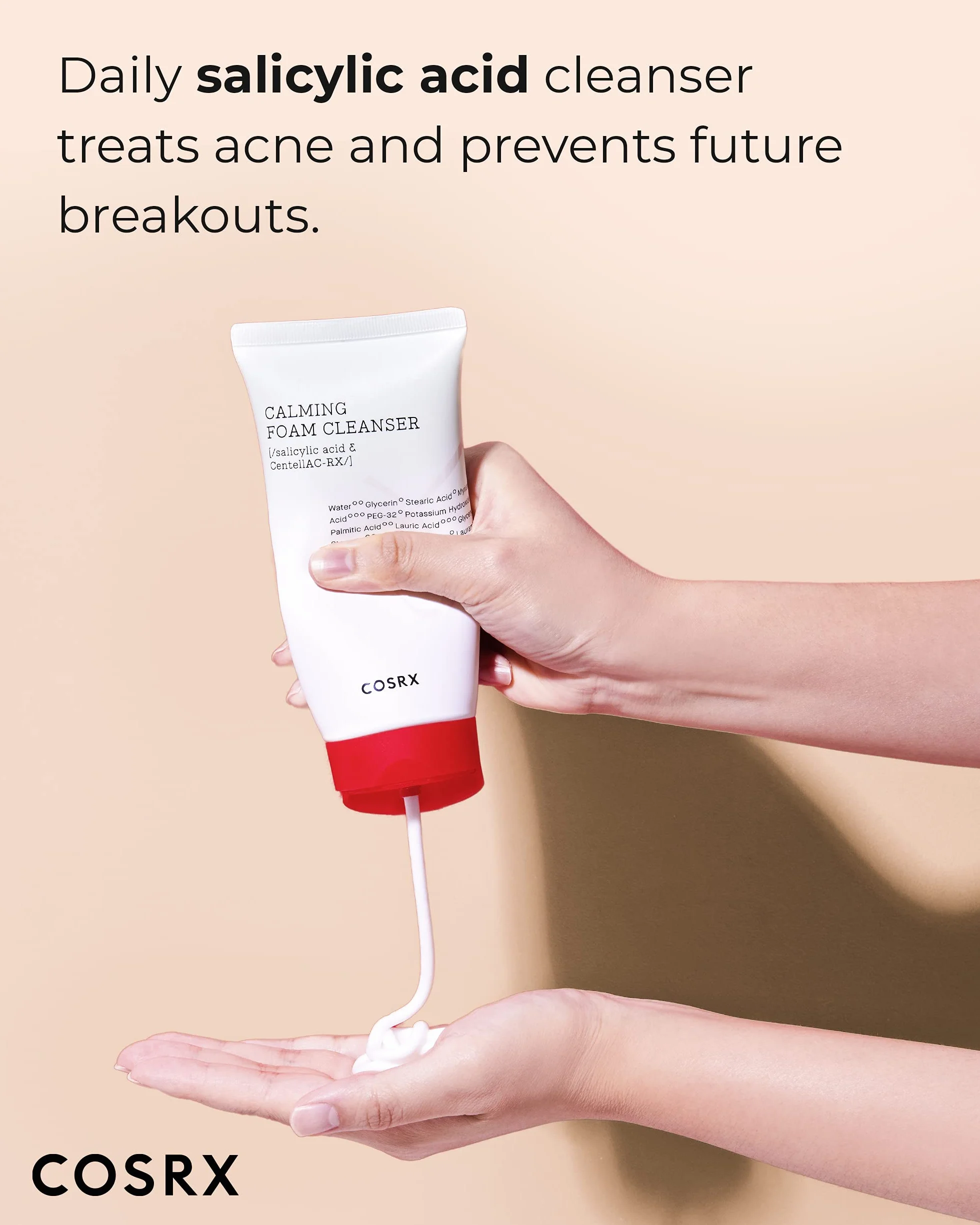 COSRX AC Collection Calming Foam Cleanser 150ml Facial Cleanser for Acne Prone Skin Sensitive Blemish Prone Skin
