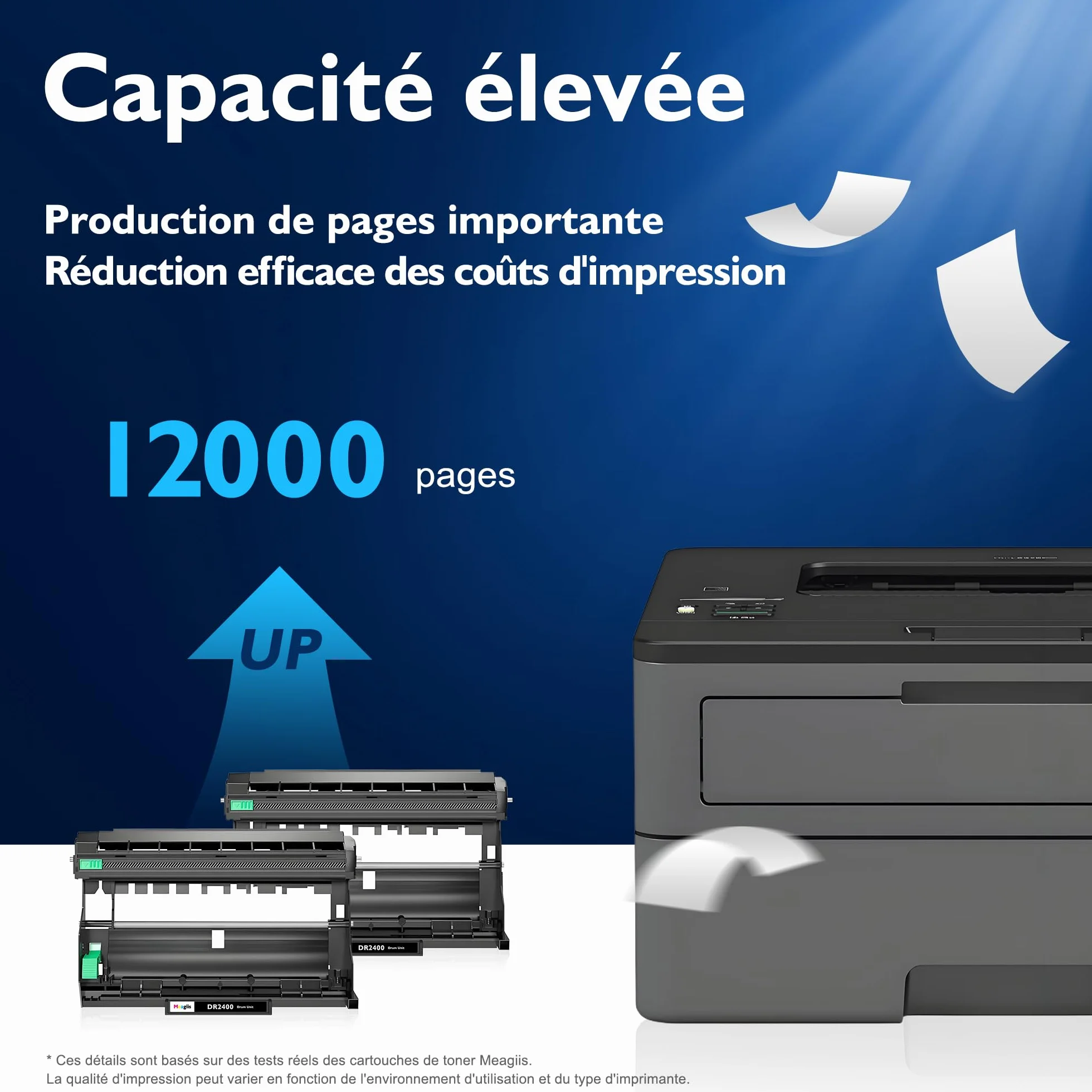 Brother DR-2400 Unité de Tambour compatible pour DCP-L2530DW, DCP-L2510D, HL-L2350DW, HL-L2310D, HL-L2357DW, MFC-L2710DW, MFC-L2710DN, MFC-L2730DW, MFC-L2750DW (2 Paquet)