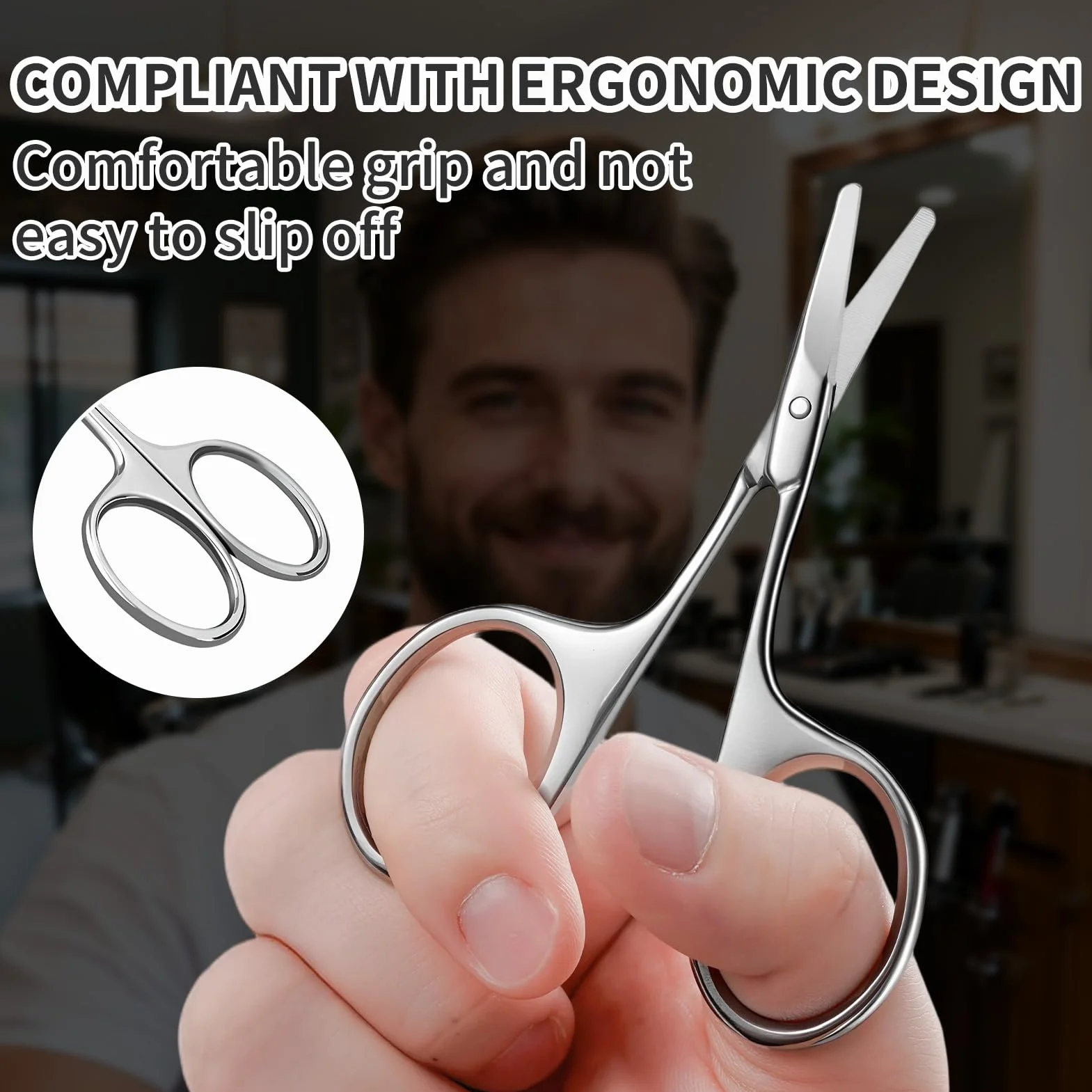 Ciseaux Ongles Bout Rond Jetstream, Petits Ciseaux Extrêmement Tranchants pour Ongles Doigts et Orteils, Argenté