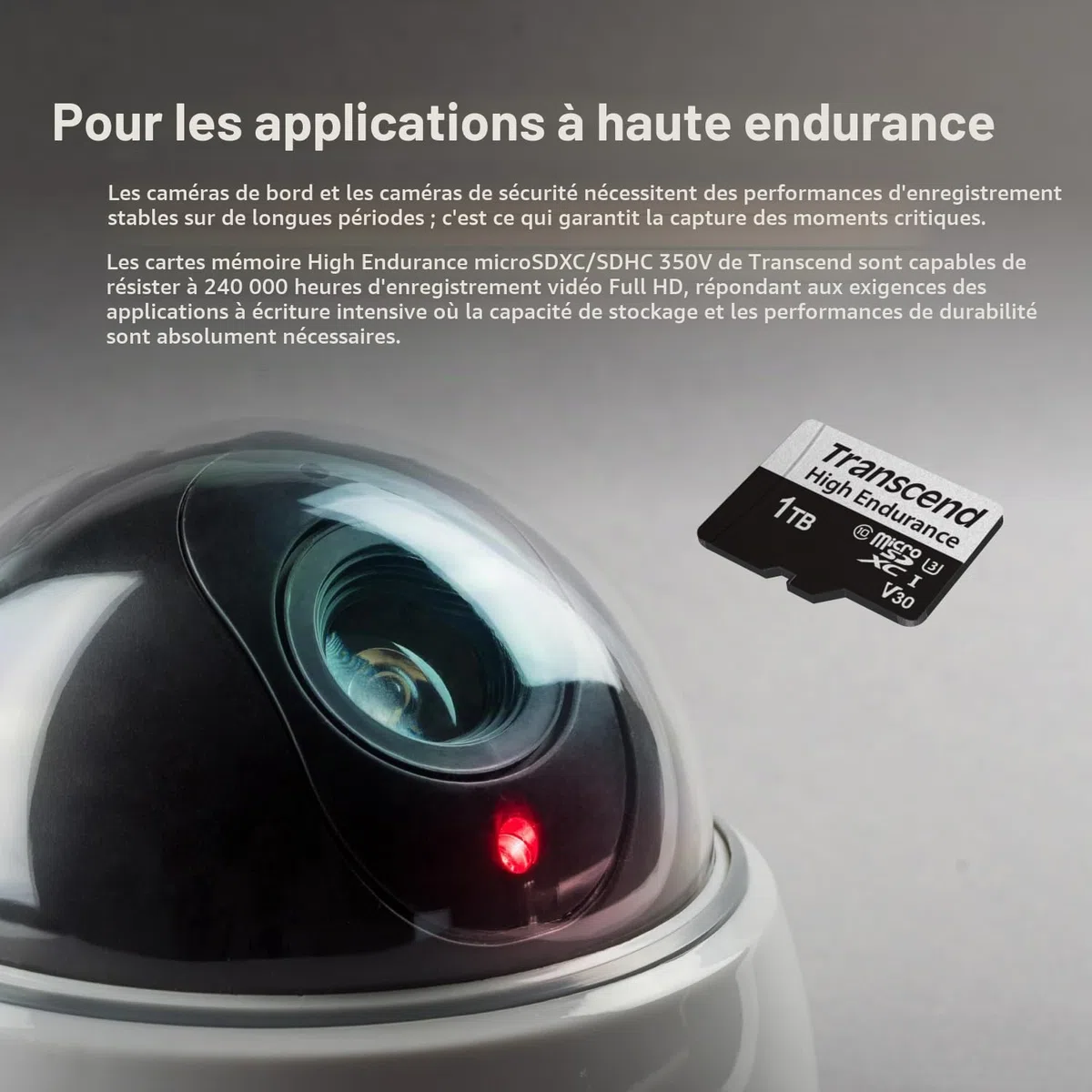 Transcend TS512GUSD350V Carte mémoire Micro SD U3 Full HD jusqu'à 100 Mo/s, pour Appareil Photo et Drones 512 Go 350 V