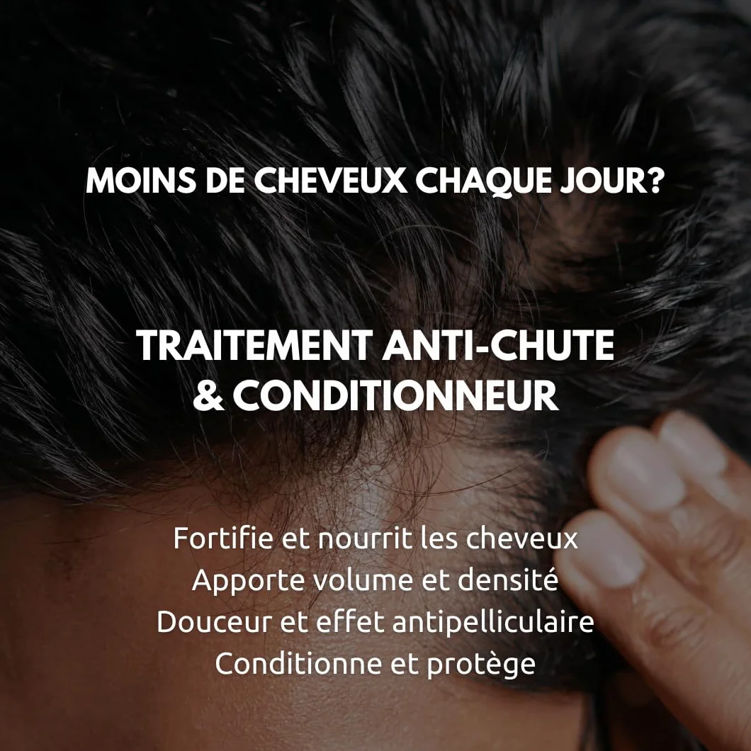 FETEN Shampooing Antichute Antipelliculaire Cheveux Homme 400ml Prévention Chute Volume Nutrition Repousse Fortifiant