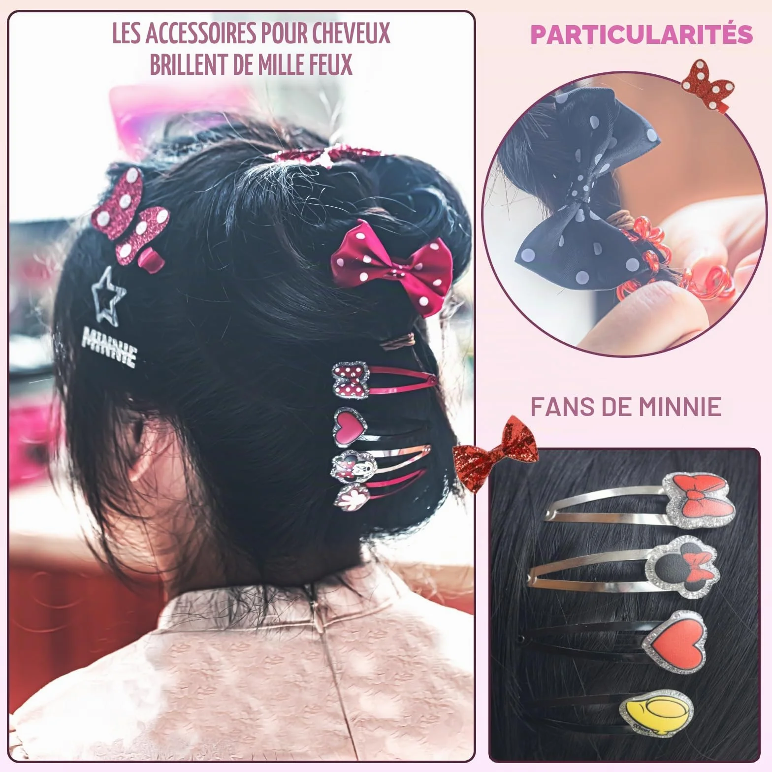 Disney Minnie Mouse Accessoires Cheveux pour Filles