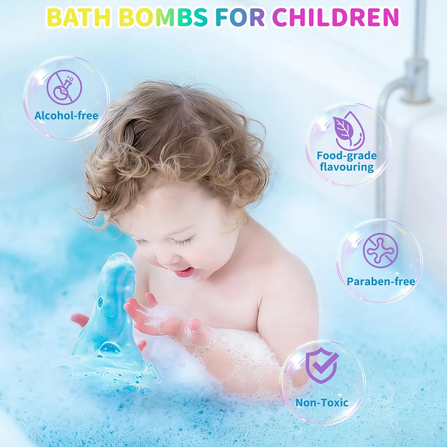 Bombes de Bain Enfants Kit Magic Potion Bottle Moussantes Naturelles Biologiques Cadeau Anniversaire Noël Filles Garçons