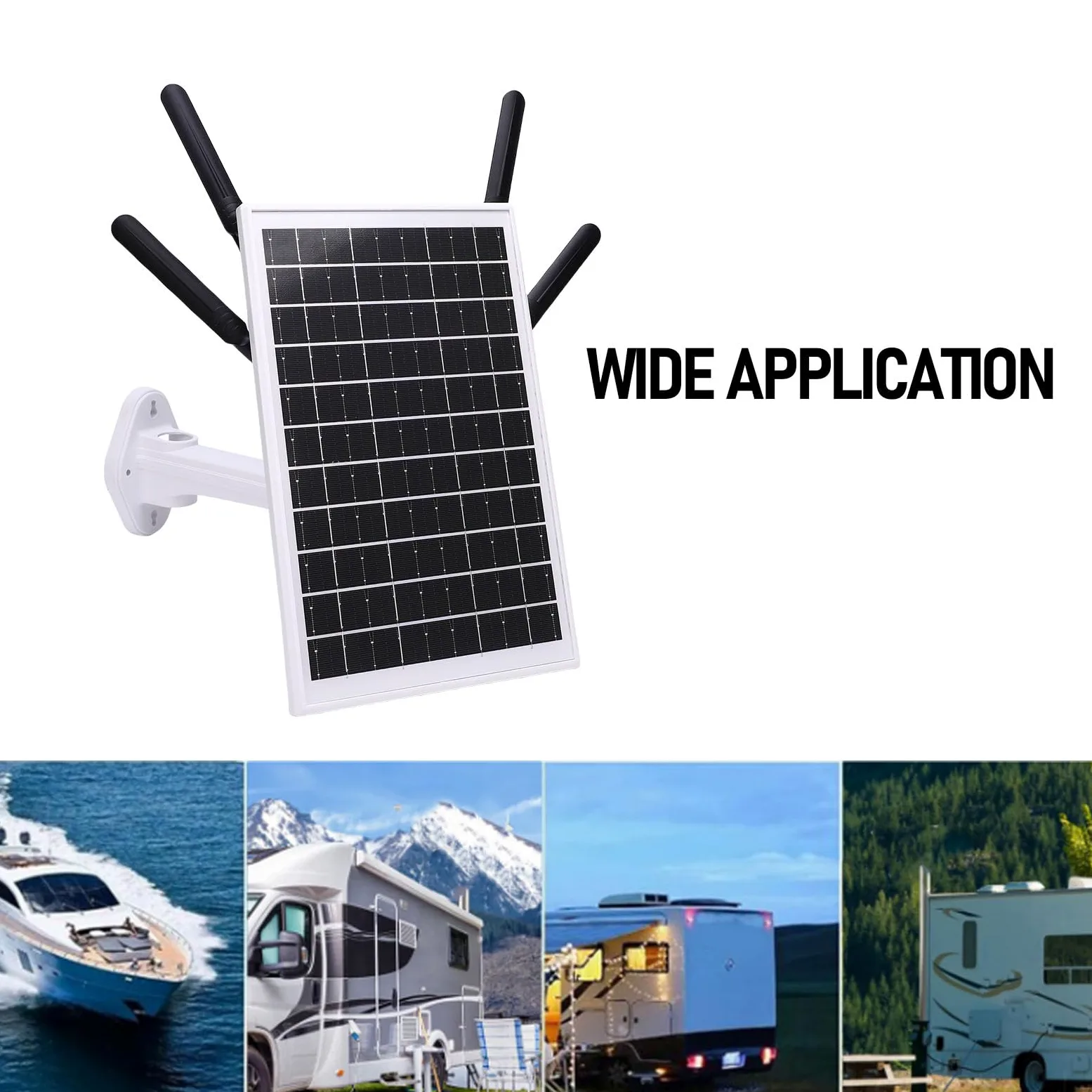 GOWENIC Routeur Modem 4G LTE 12 W à énergie Solaire, Extension WiFi 6 Solaire Extérieure 300 Mbps avec Emplacement pour Carte SIM, étanchéité IP66, Portée WiFi 150 M, Batterie 18 000 MAh (Antennes