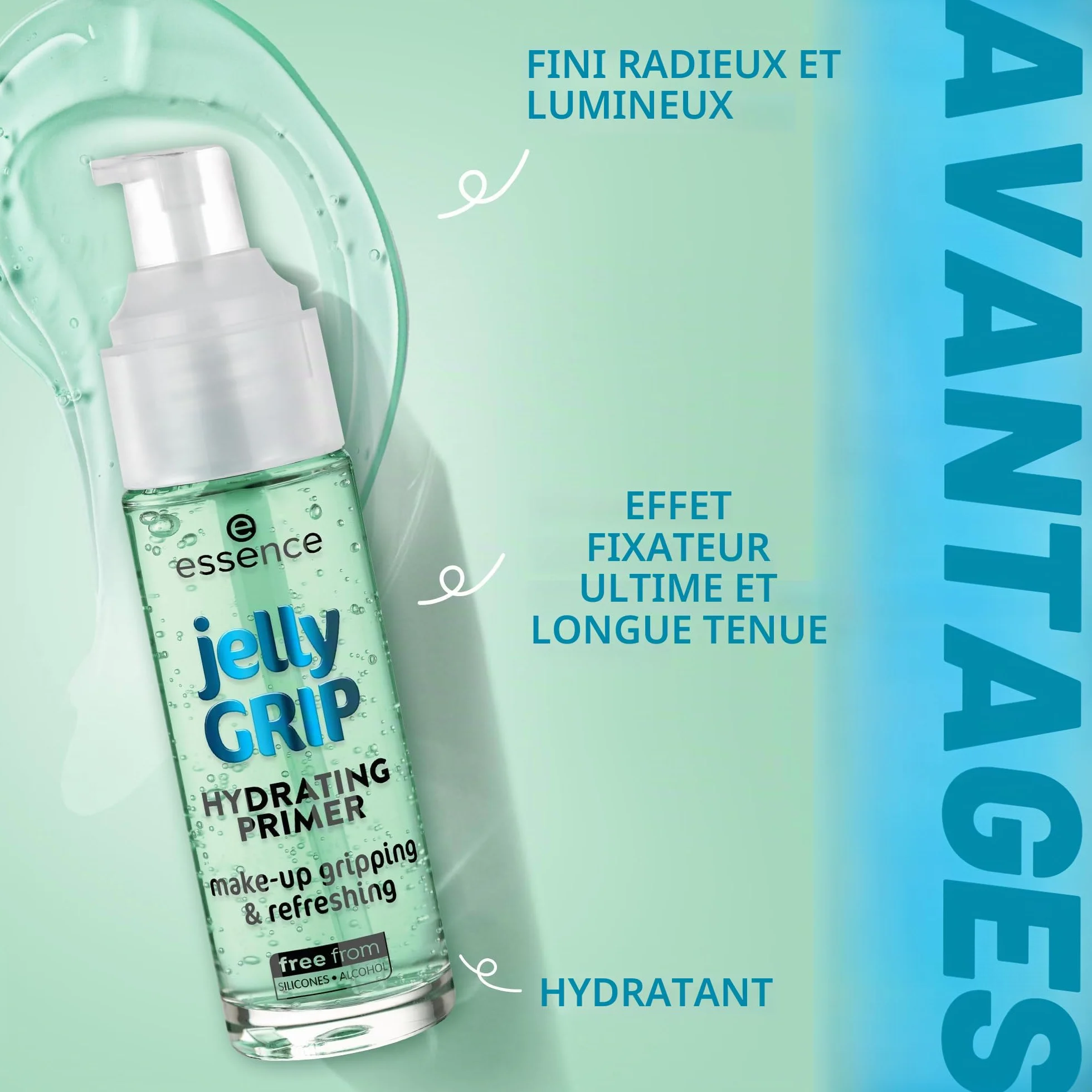 Essence Jelly Grip Hydrating Primer 30 ml – Base hydratante vegan pour maquillage longue tenue