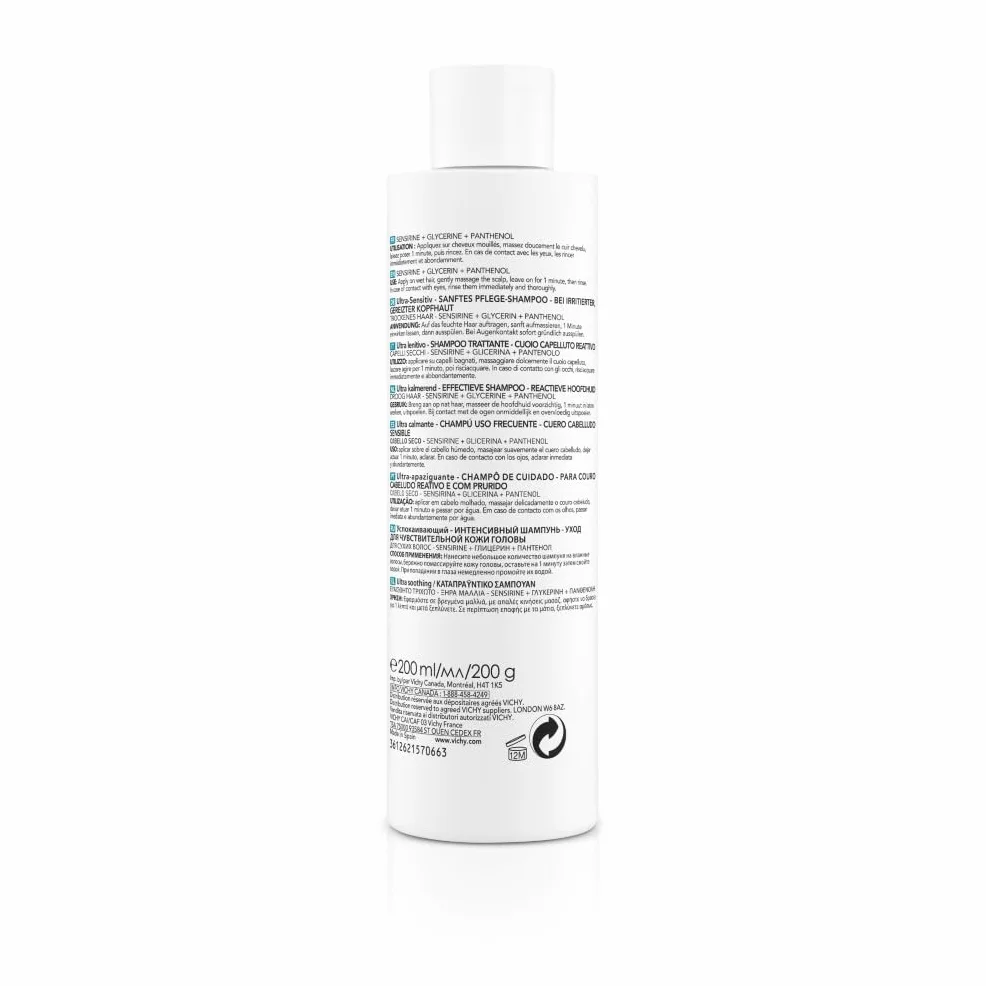 Vichy Dercos Ultra-Apaisant Shampooing Anti-Démangeaisons Cheveux Secs 200ml