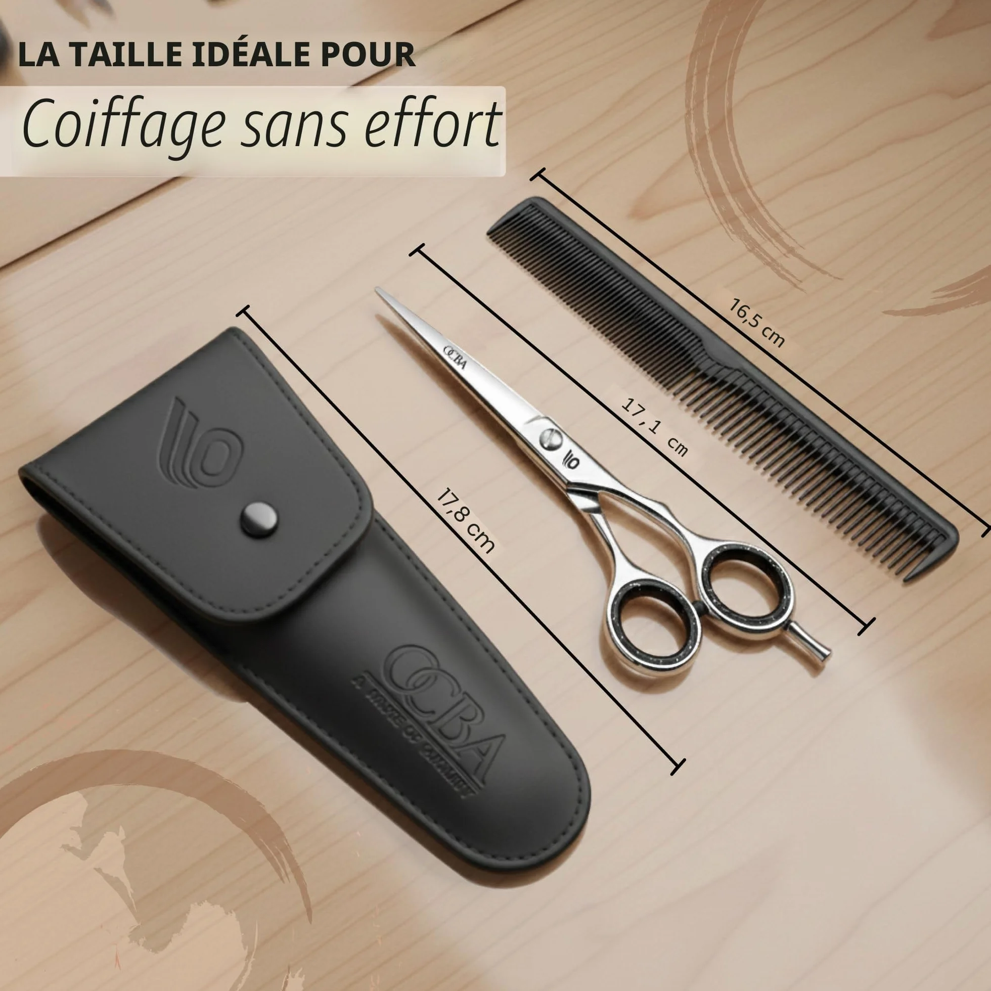 OCBA Ciseaux de Coiffure Acier Inoxydable 6 Pouces pour Salon