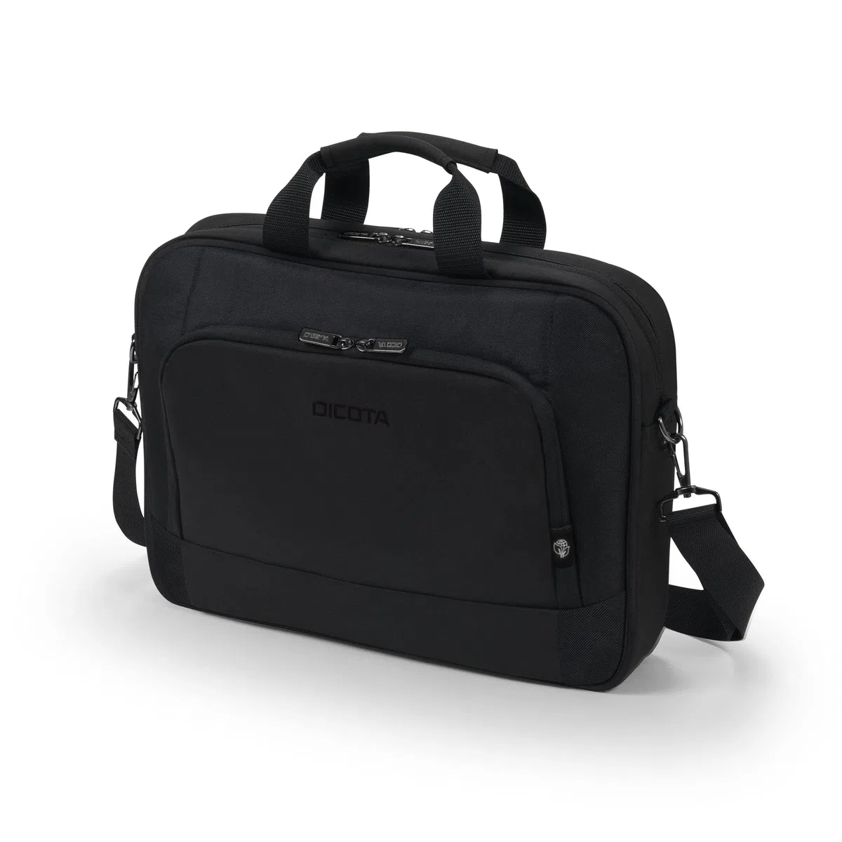 DICOTA Eco Top Traveller Base 13-14,1 - Sacoche légère pour Ordinateur Portable avec Rembourrage de Protection et Grand Espace de Rangement, Noire