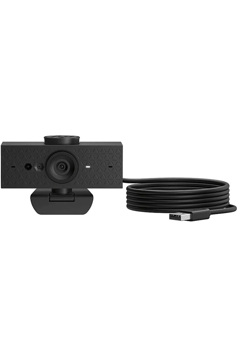 HP - PC 620 Webcam FHD 1080p, mise au point automatique, zoom numérique, rotation à 360°, champ de vision réglable, correction automatique de couleur et d'arrière-plan, compatible avec Zoom, couvercle