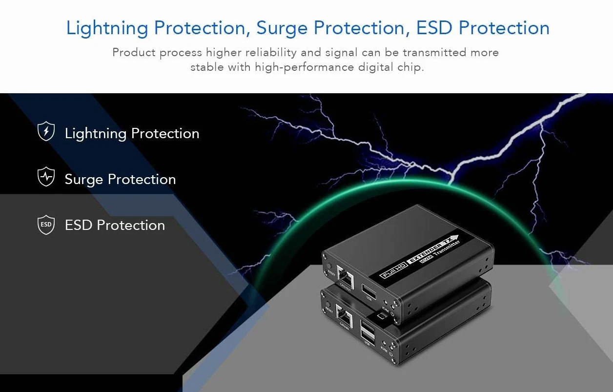 PremiumCord Extension KVM HDMI jusqu'à 70 m avec Transmission USB Via câble Patch Cat6/Cat6A/Cat7, boîtier en métal, Compatible avec Full HD 1080p 60 Hz