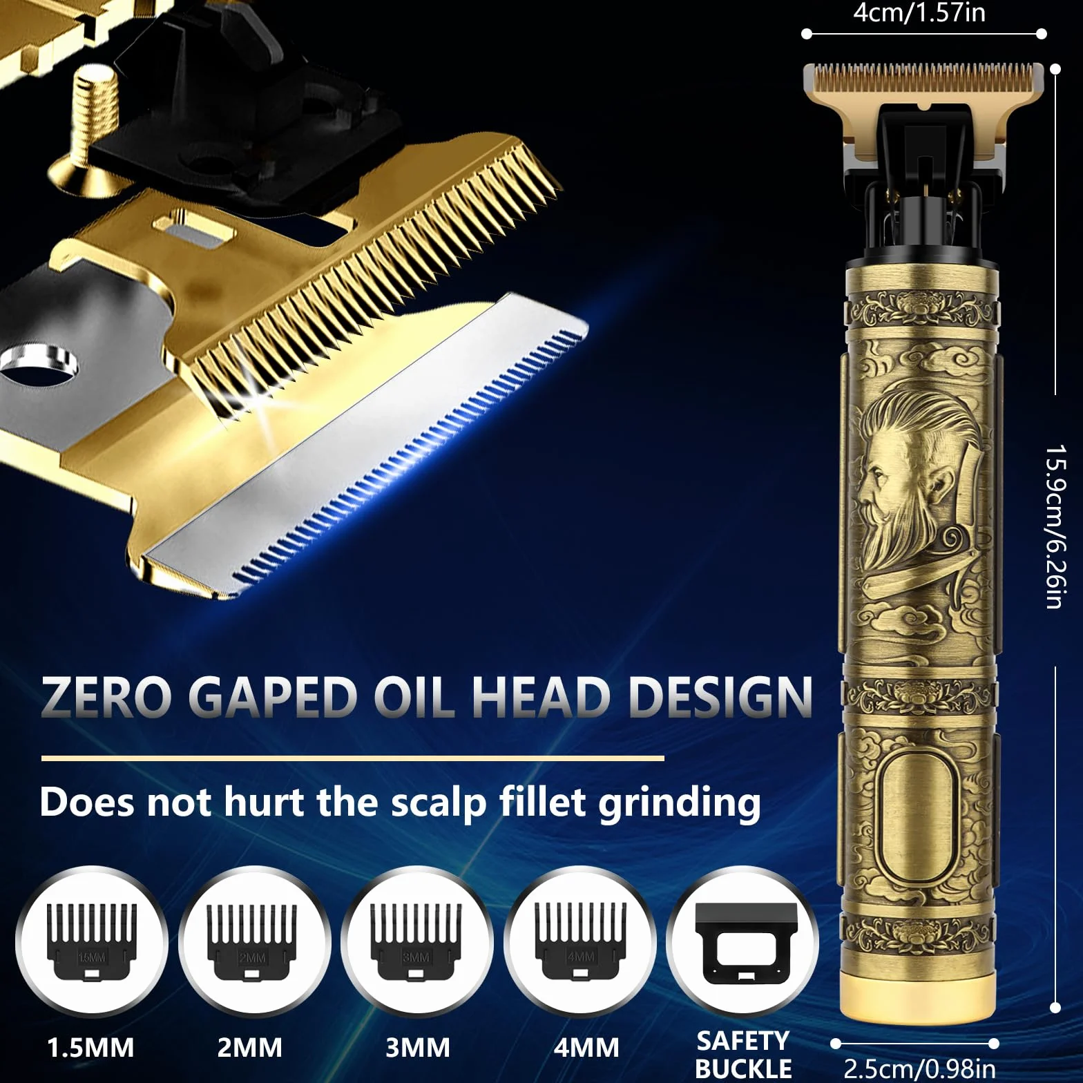 Tondeuse Barbe Homme Professionnelle Rechargeable Kit de Précision