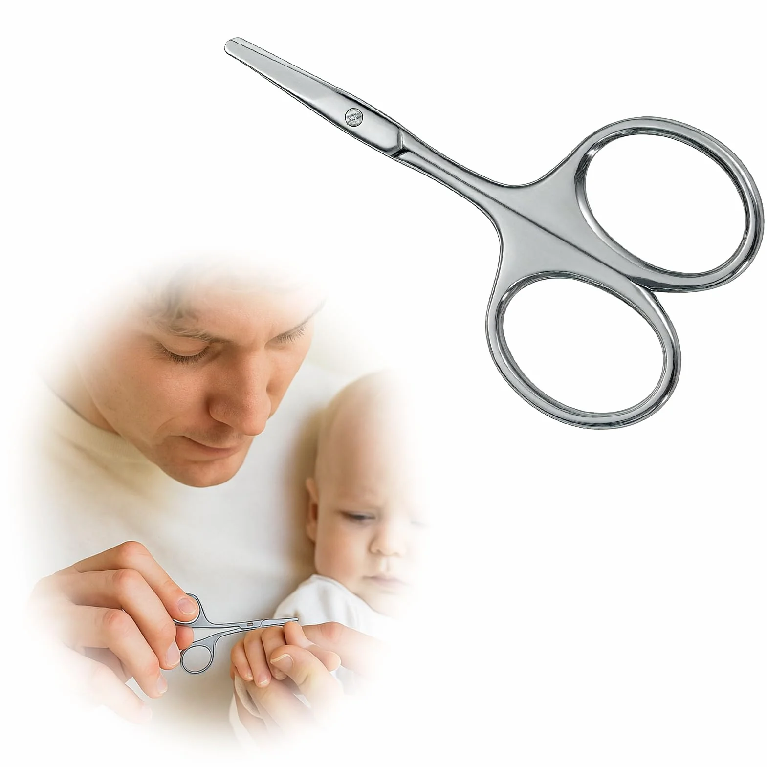 Ciseaux Ongle Acier Inoxydable Bord Arrondi Très Tranchant Coupe Ongle Bebe Argent