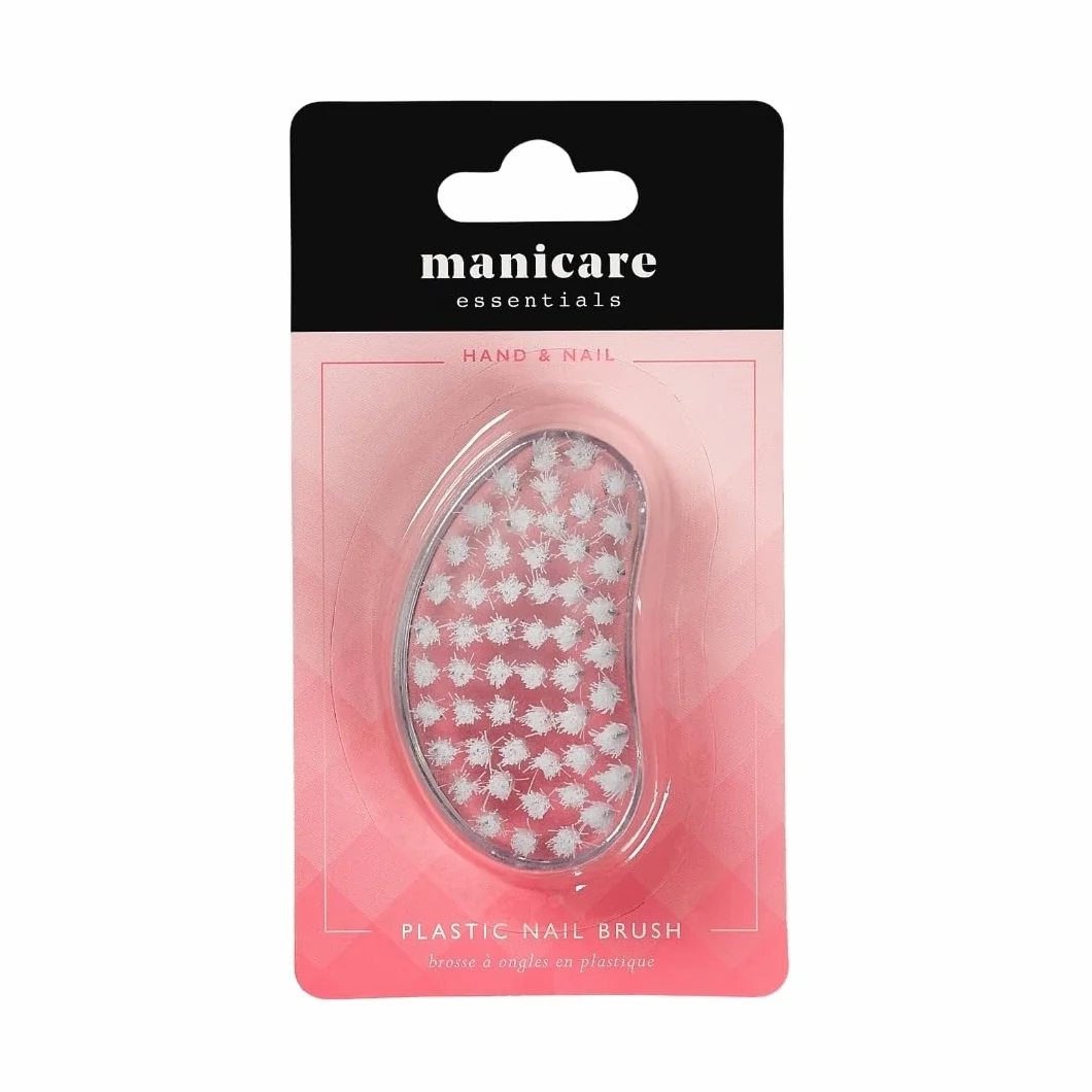 Manicare Brosse à ongles en plastique hygiénique poils solides fermes nettoyer saleté graisse sous ongles mains pieds