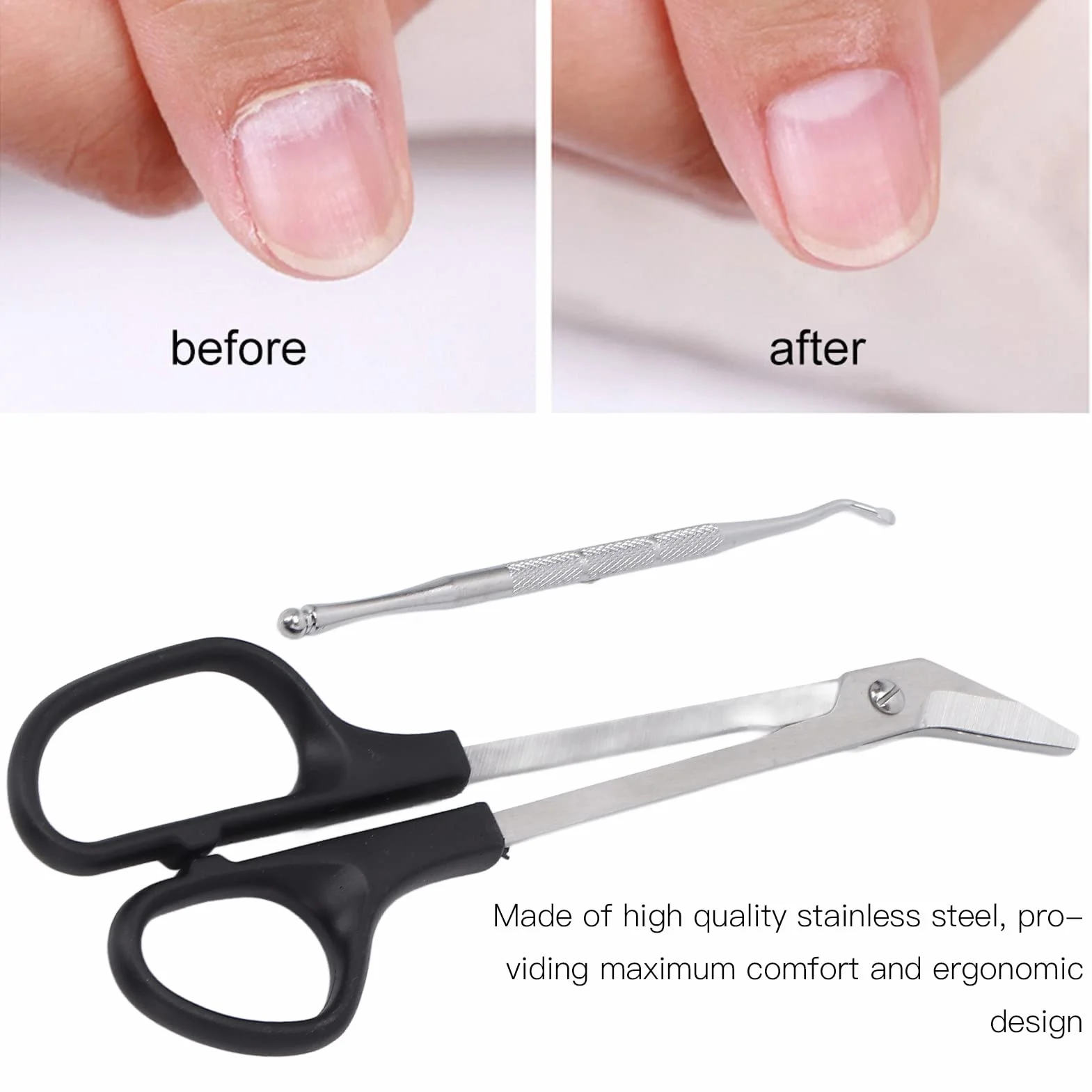 Ciseaux à Ongles à Longue Portée, Coupe-ongles Ergonomique pour Adultes et Personnes Âgées