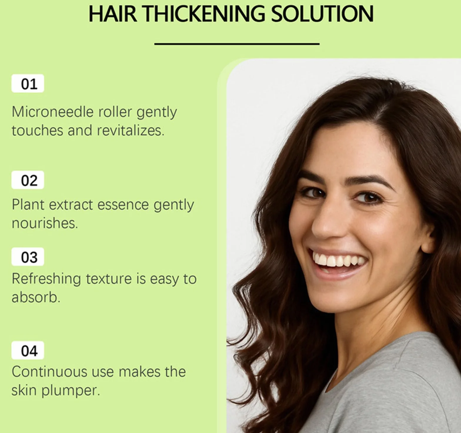 Alphainfuse Système de repousse des cheveux, sérum micro-aiguilles croissance cheveux, traitement renforce racines (1PC)