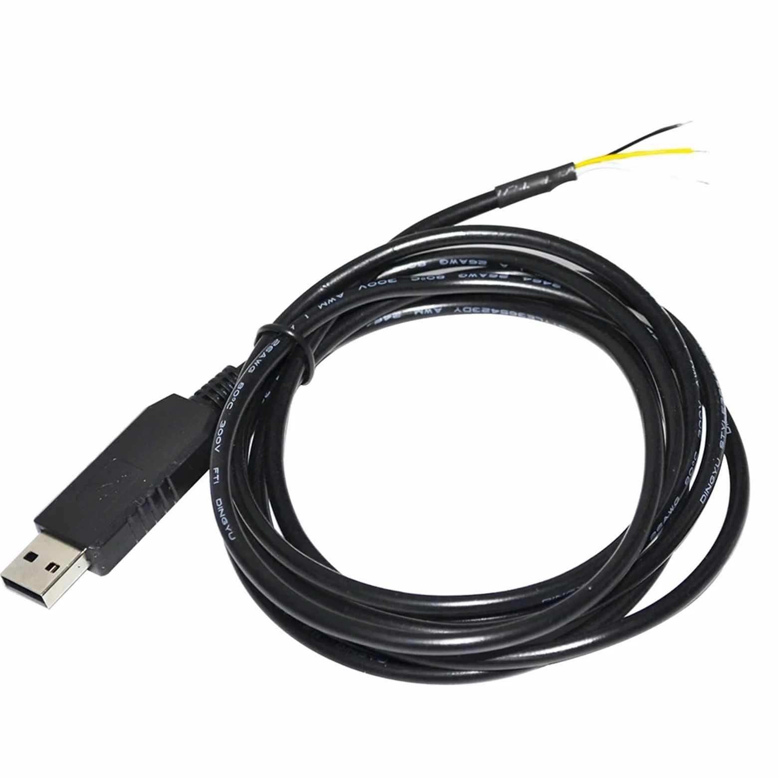 Câble convertisseur Adaptateur série Ouvert USB Industriel vers RS232 3 Broches 3P(3 metres)