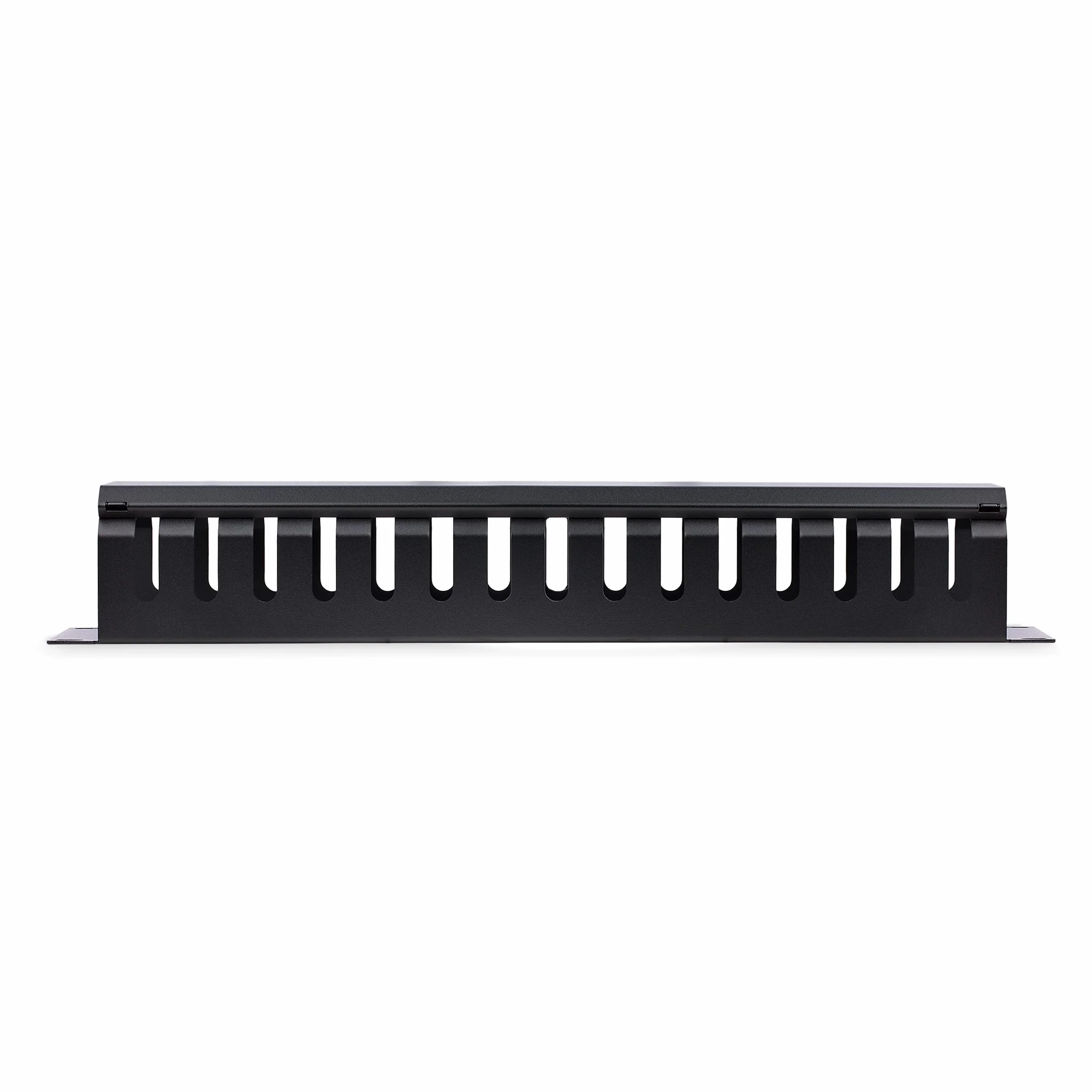 StarTech Goulotte Horizontale à Doigts 2U avec Couvercle, Rack 19po, Acier | Conduit de câbles, Trous de passage, Couvercle amovible, Câbles enroulés, Armoire, CMDUCT2U