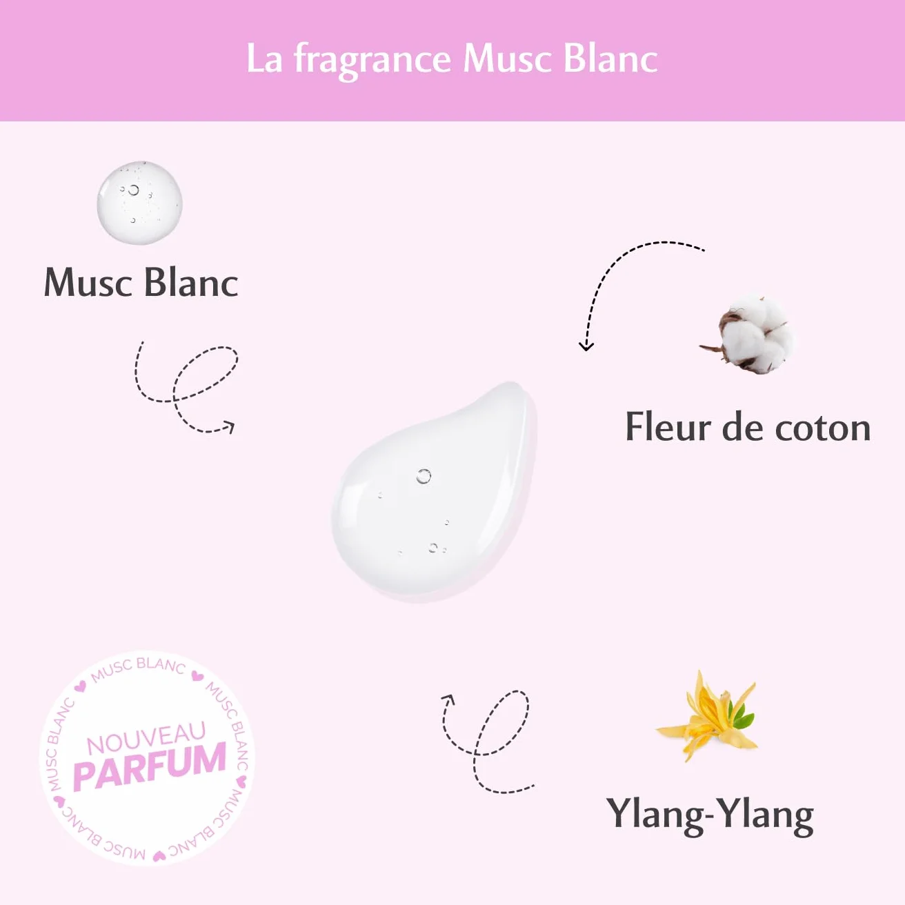 MUSC INTIME Parfum Cheveux Musc Blanc L'Irrésistible 50ml