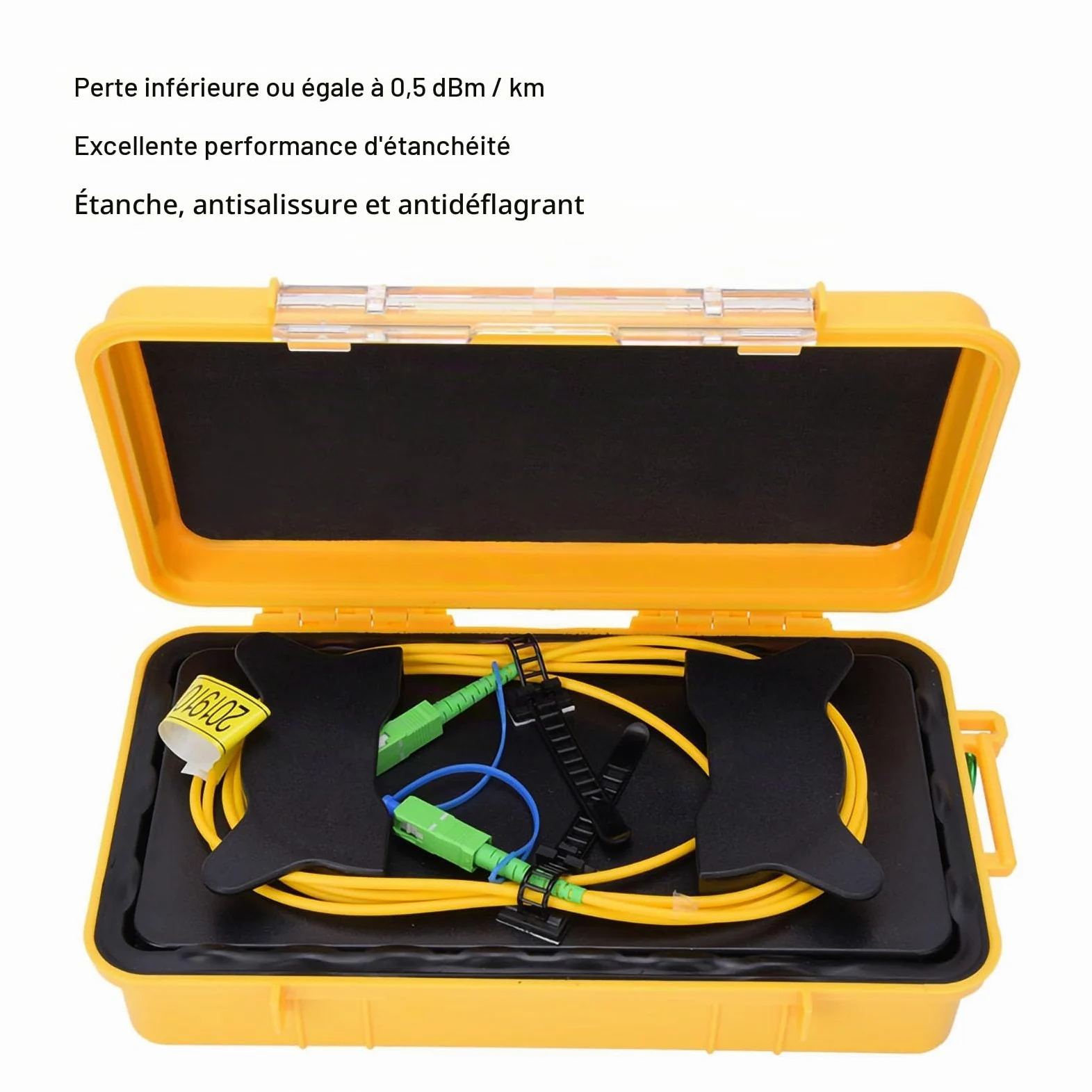 Câble Otdr Câble Fibre Plastique Fibre Optique Otdr Boîte de Câble Sc Sc Otdr Fiber Monomode 500M Bobine Amorce Fibreique