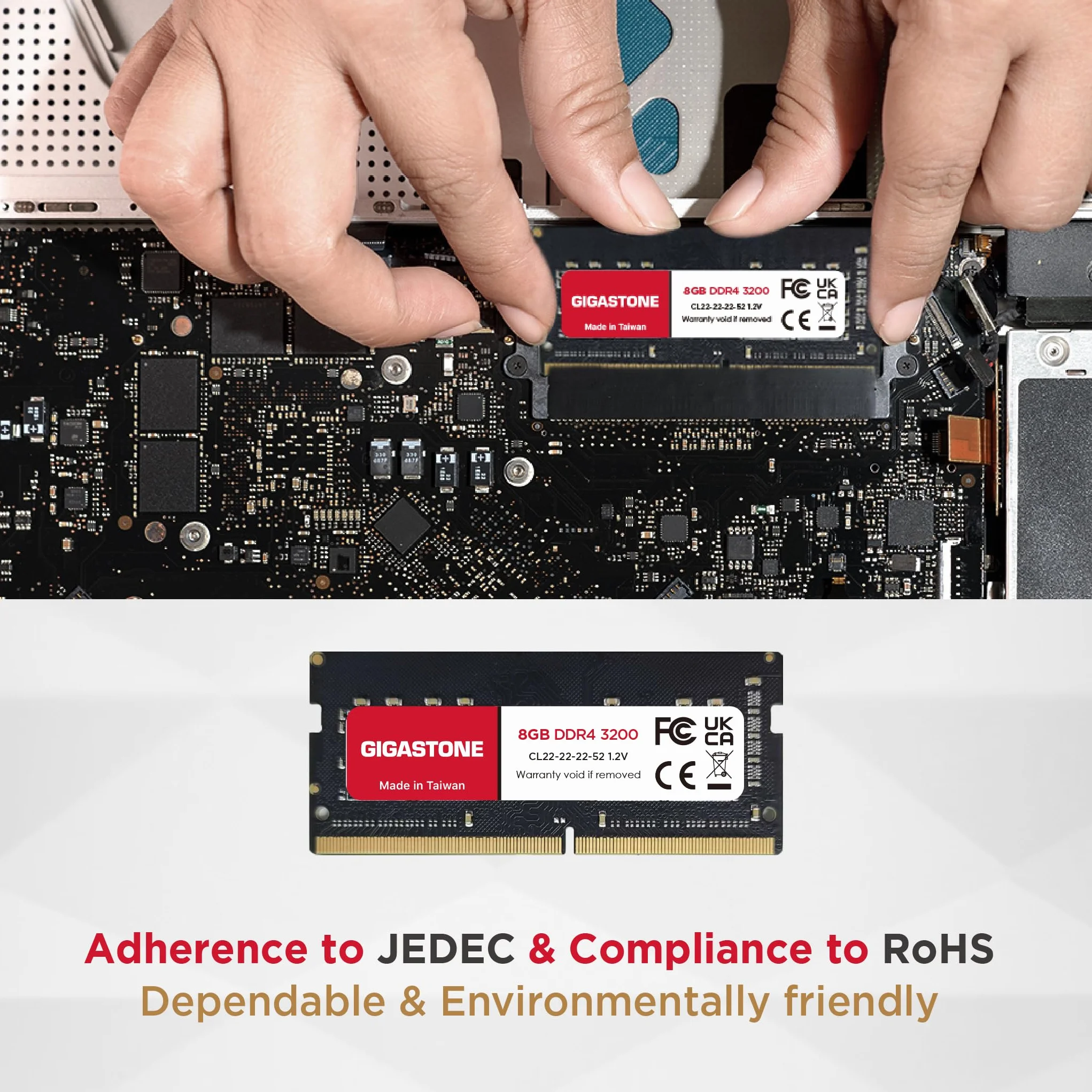 GIGASTONE 16Go Kit(2x8Go) DDR4 3200MHz SODIMM 260pin Mémoire pour Portable