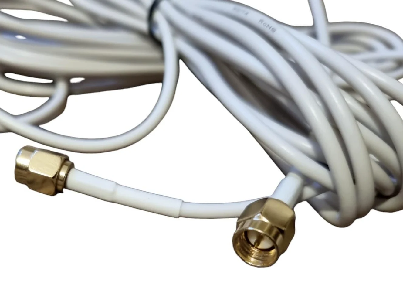 TKSTAR Antenne extérieure LTE 4G 5G MIMO 2X SMA blanche Amplificateur avec câble d'extension de 2 x 3 m avec support mural Convient pour Fritzbox 6850 5G Nighthawk M5