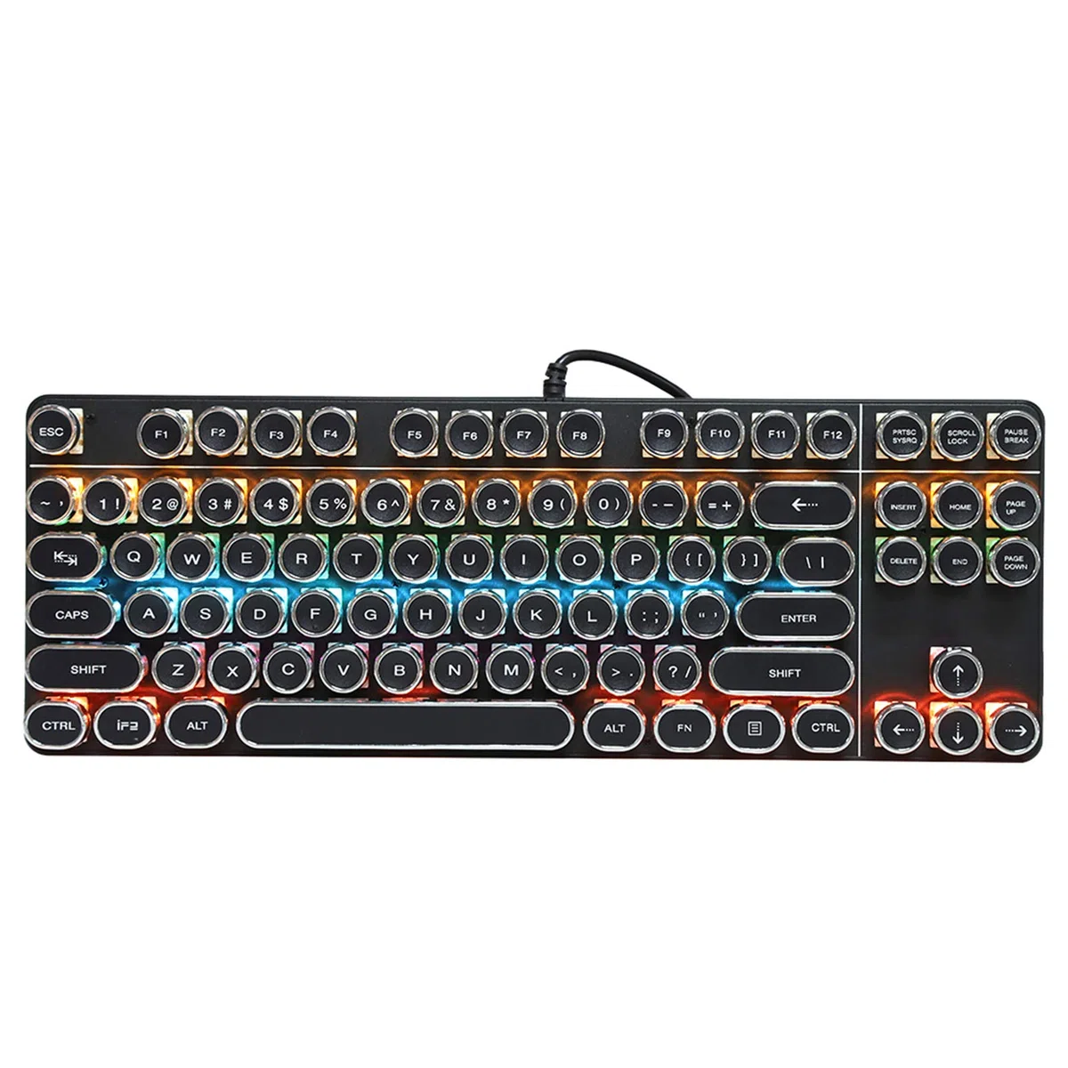 Wakects Punk Mechanical Keyboard 917, Vintage Round Cap