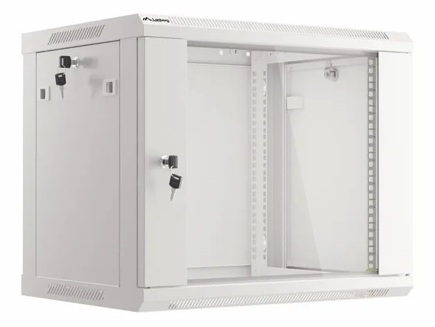 Lanberg Rack Wandschrank 48,30cm (19") 9u/600x450 Glast?r Grau (wf01-6409-10s)