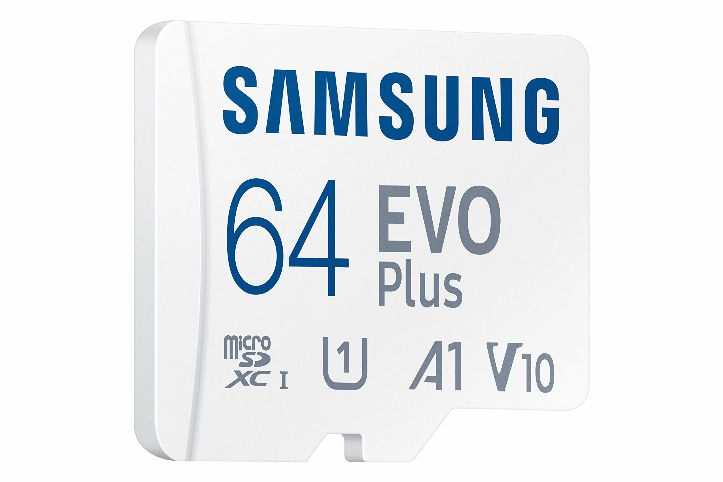 Samsung Carte mémoire microSD Evo Plus 64 Go SDXC U1 Classe 10 A1 130 Mo/s Adaptateur
