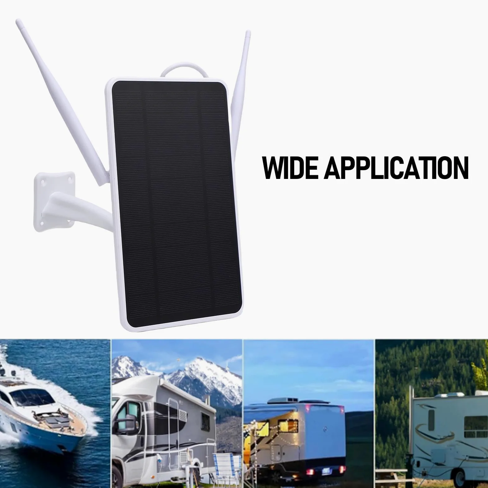 Zunate Modem routeur solaire 4G LTE IP66, répéteur WiFi extérieur étanche avec batterie de 12 000 mAh et fente SIM pour surveillance de cour, ferme, camping, camping-car (États-Unis)
