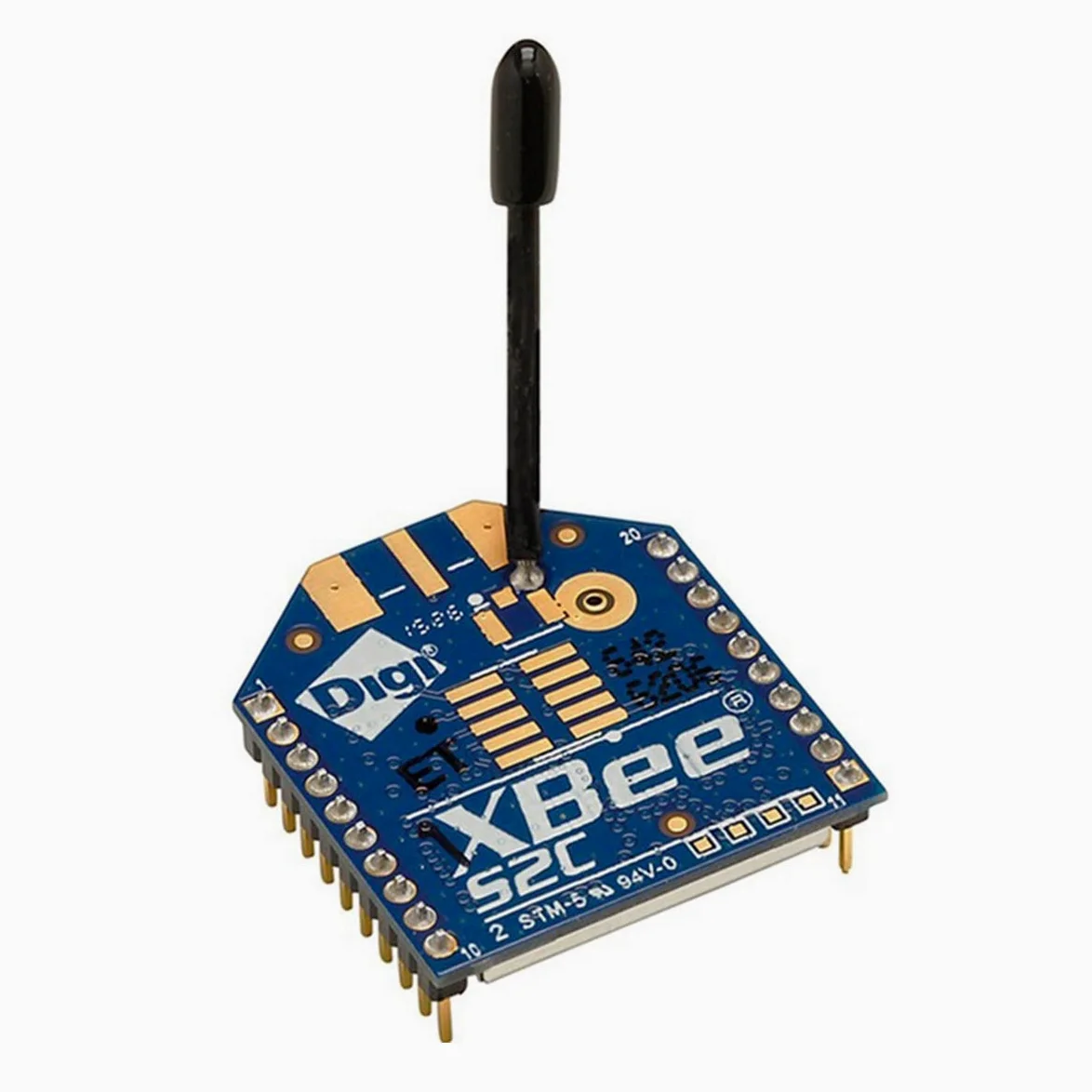 XBee S2 S2C Antenne sans fil Zigbee 2 mW 120 mètres Transmission de données 250 Kbps Module Série S2C Cryptage 128 bits