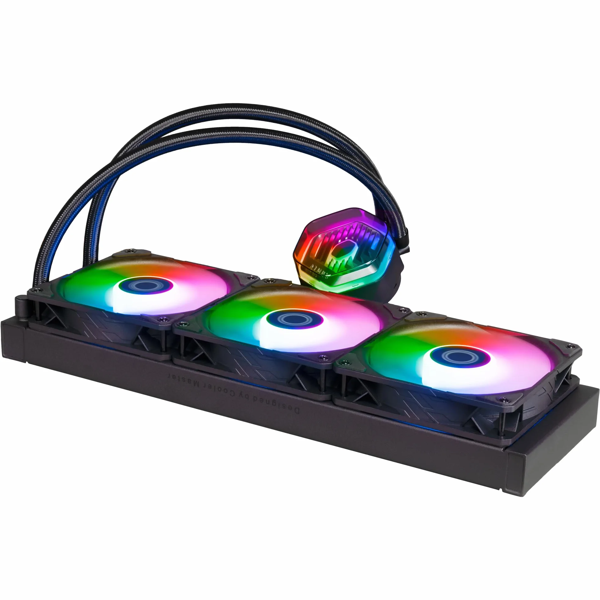 Cooler Master MasterLiquid Atmos 360 Black Watercooler CPU - Kit Watercooling AIO, Pompe à Double Chambre, Ventilateurs Sickleflow 120 Edge, ARGB Gen 2, Brackets LGA1700 & AM5