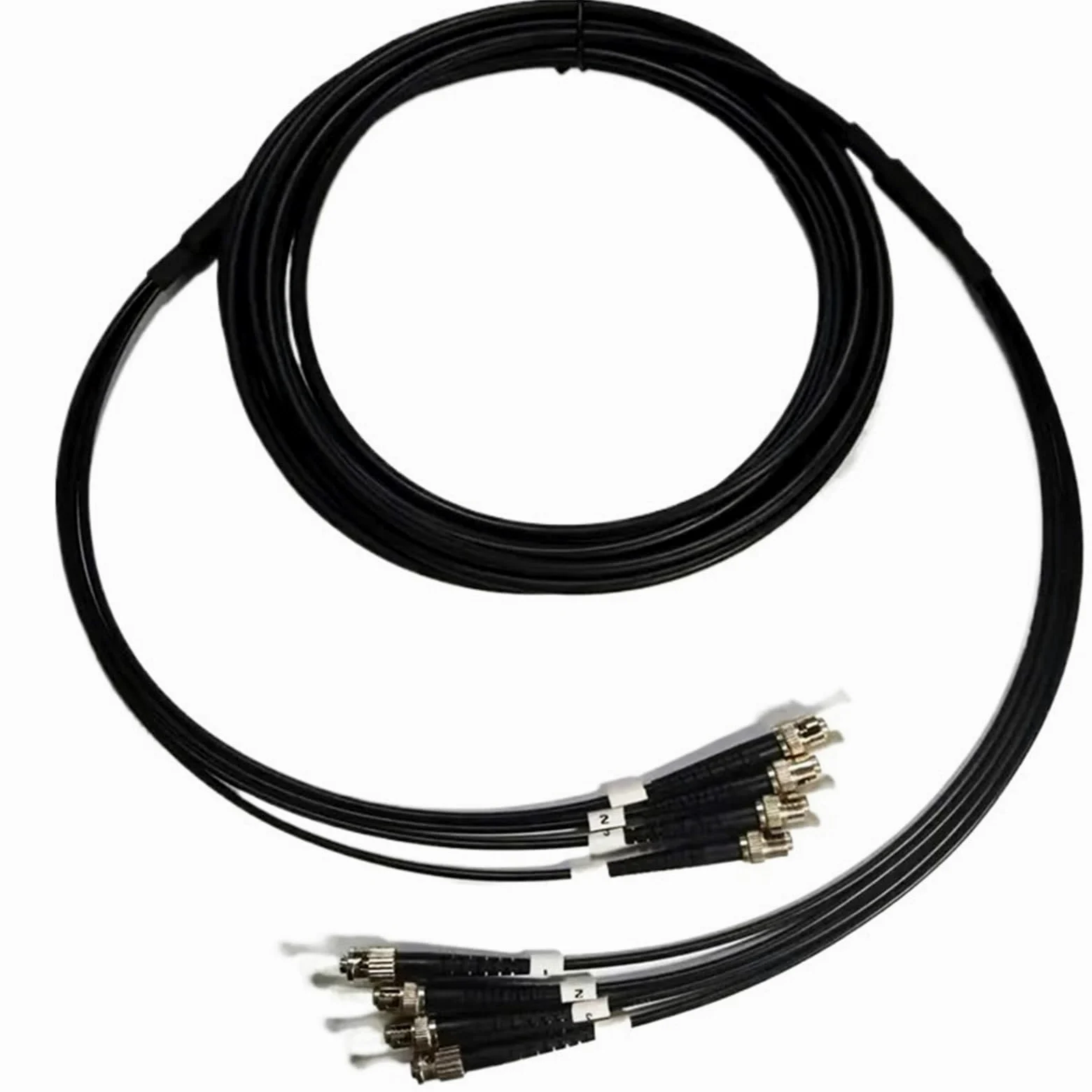 Câble de raccordement fibre optique 4-Core OM3 TPU blindé 150 m, 200 m, 250 m, 300 m, 4C SC LC FC ST, A, multimode, 4 fibres, pont fibre optique extérieur (300m SC-SC)