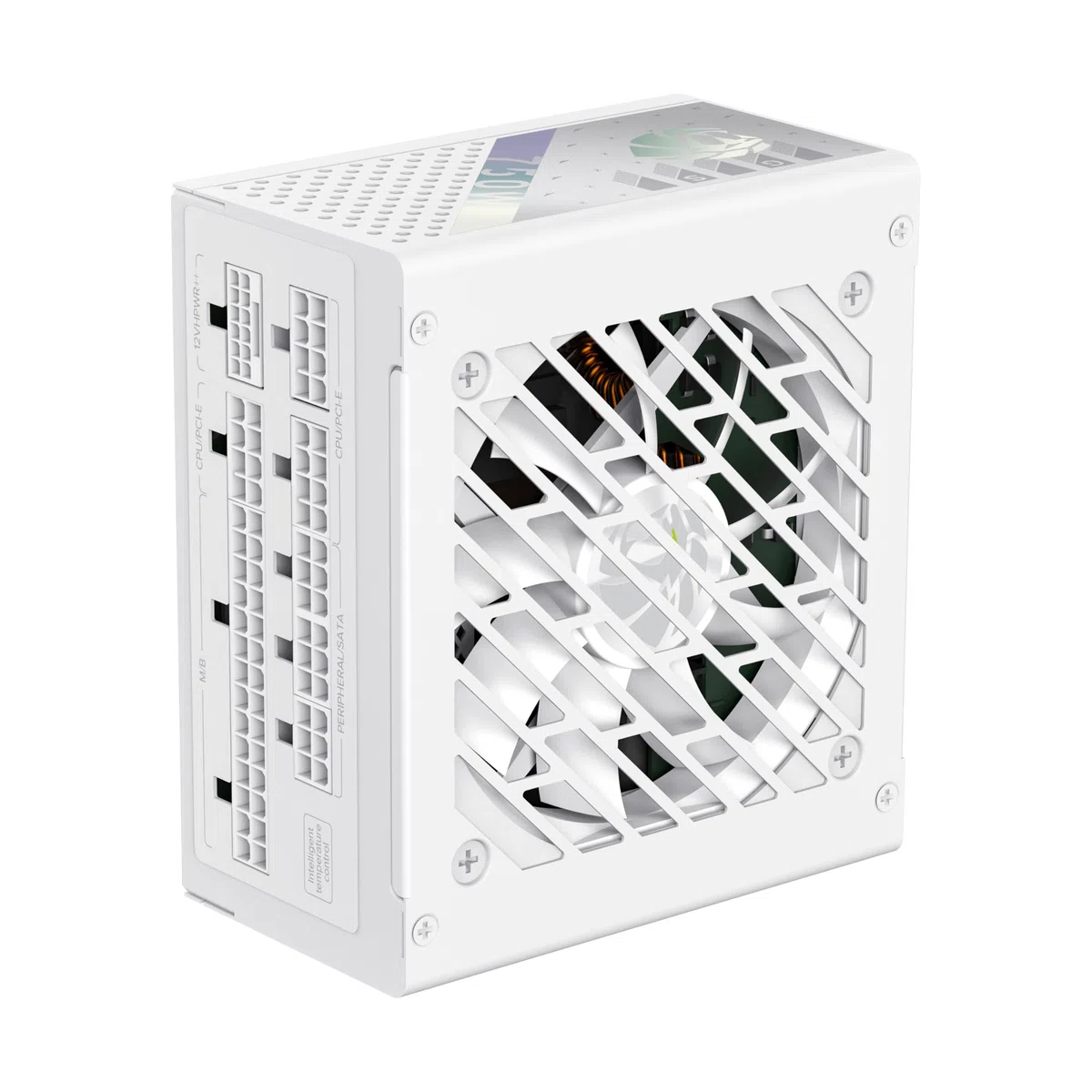 GAMEMAX GS 750G WH SFX Alimentation PC 750W, Modulaire Complet, 80 Plus Gold, Condensateurs Japonais Haut de Gamme, Ventilateur FDB, APFC+LLC+DC-DC, 9 Protections, Garantie 5 Ans