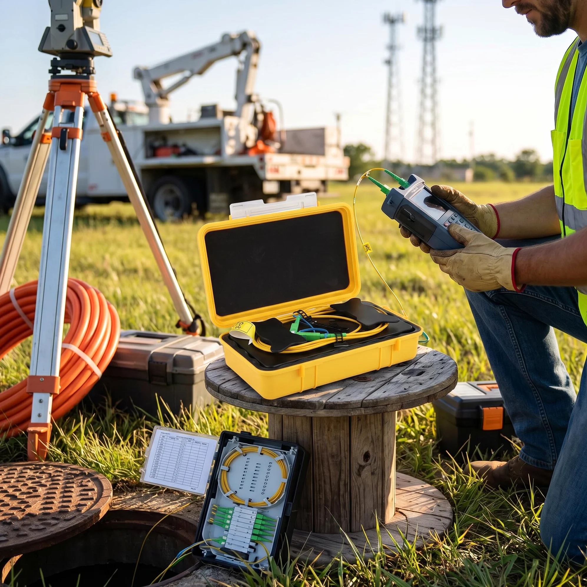 Boîtier Lancement OTDR, Éliminateur Zone Morte SM 1km SC/-SC/, Câble Prolongateur Fibre Optique, pour Test Réseau Et Mesure