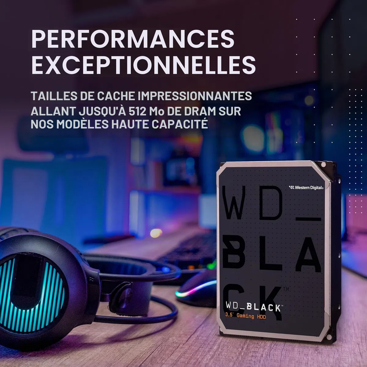 WD_Black 10 to 3.5" Disque Dur Interne - Classe 7200 RPM, SATA 6GB/s, Cache de 512 Mo