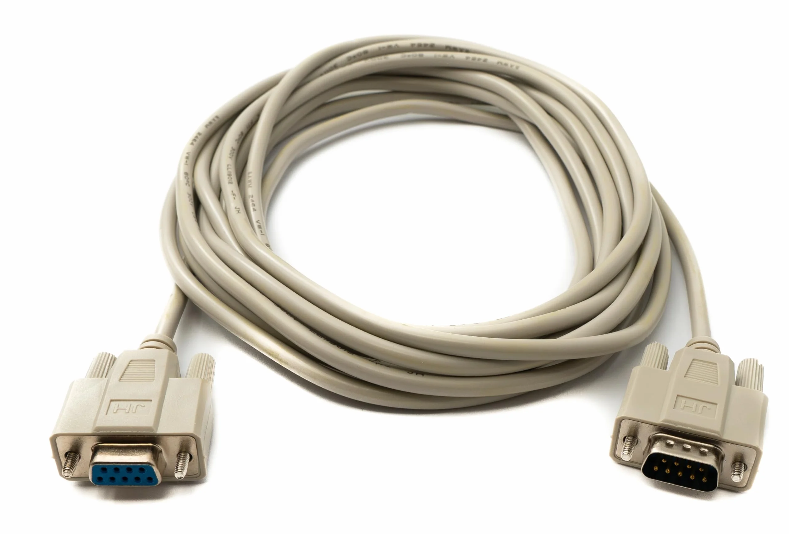 Câble adaptateur RS232 DB9 mâle 9 broches vers femelle Gris 5 m