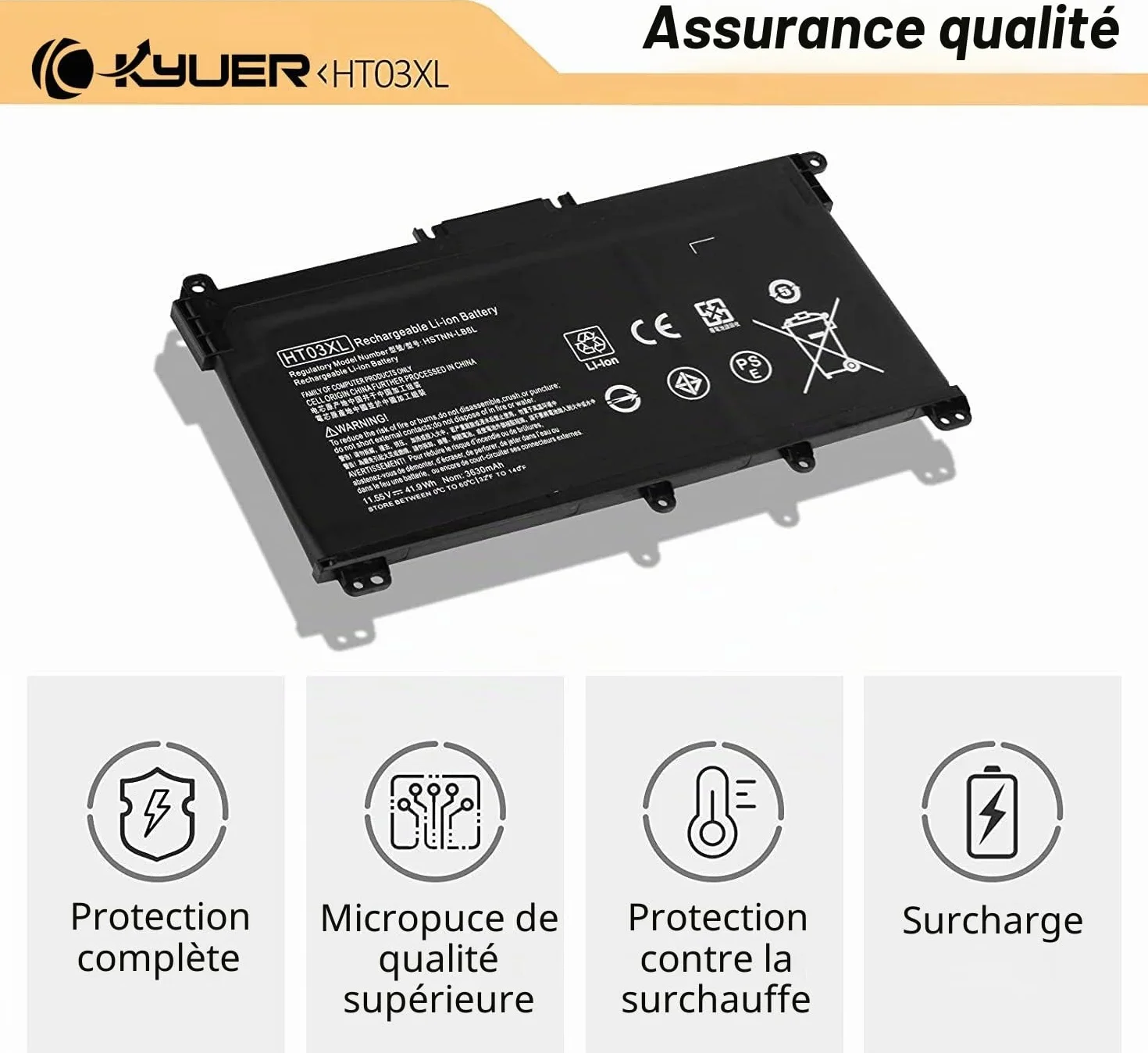 HT03XL HT03041XL L11119-855 Battery for HP Pavilion 15-CS 15-CW 15-DA 15-DB 15-DQ 15-DW 14-CE 14-CF 14-CK 14-CM 14-DH 14-DK 14-DQ 17-CA 17-by
