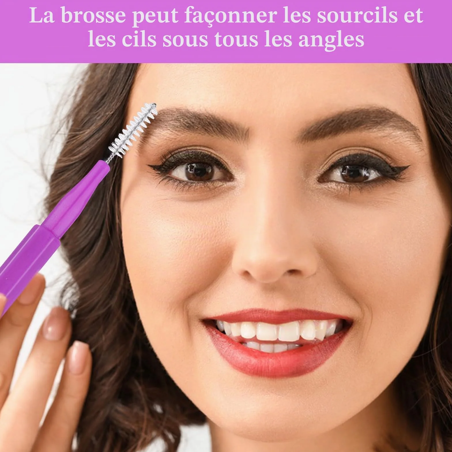 Lot de 50 pinceaux multicolores pour cils et sourcils, outil portable de lamination