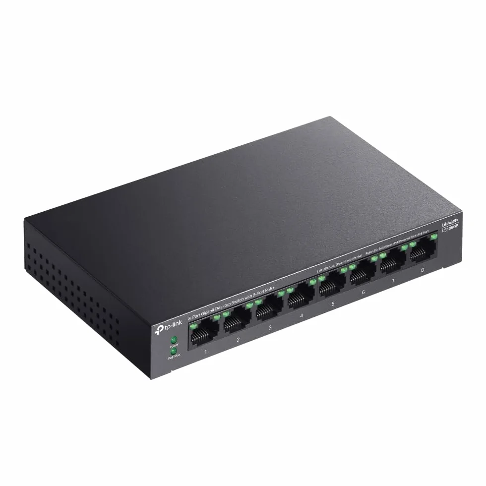 TP-Link LS108GP 8-Port Gigabit PoE+ Switch