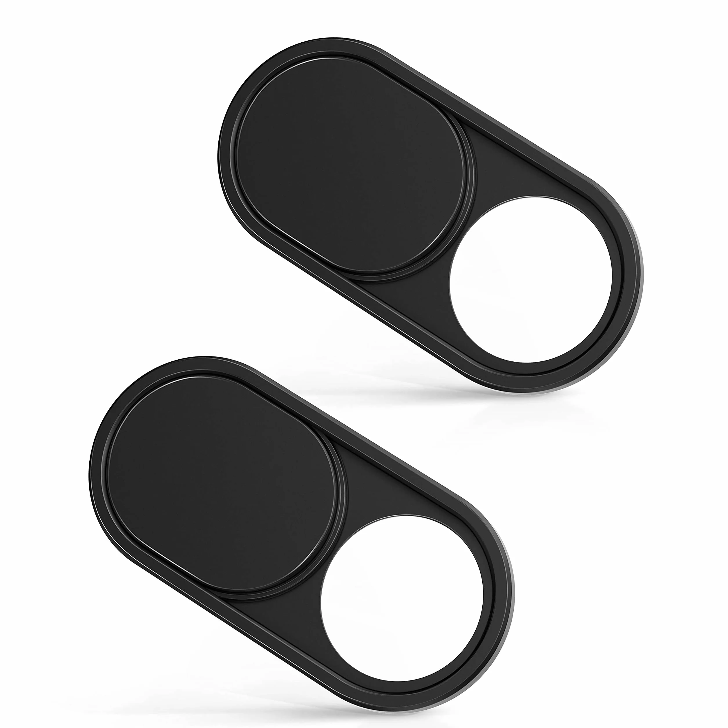 Luckies Cache Webcam Slide 0,6mm Ultra Fin Métallique pour MacBook Pro, Ordinateur Portable, Protection Vie Privée Caméra Cover Coulissant, Noir
