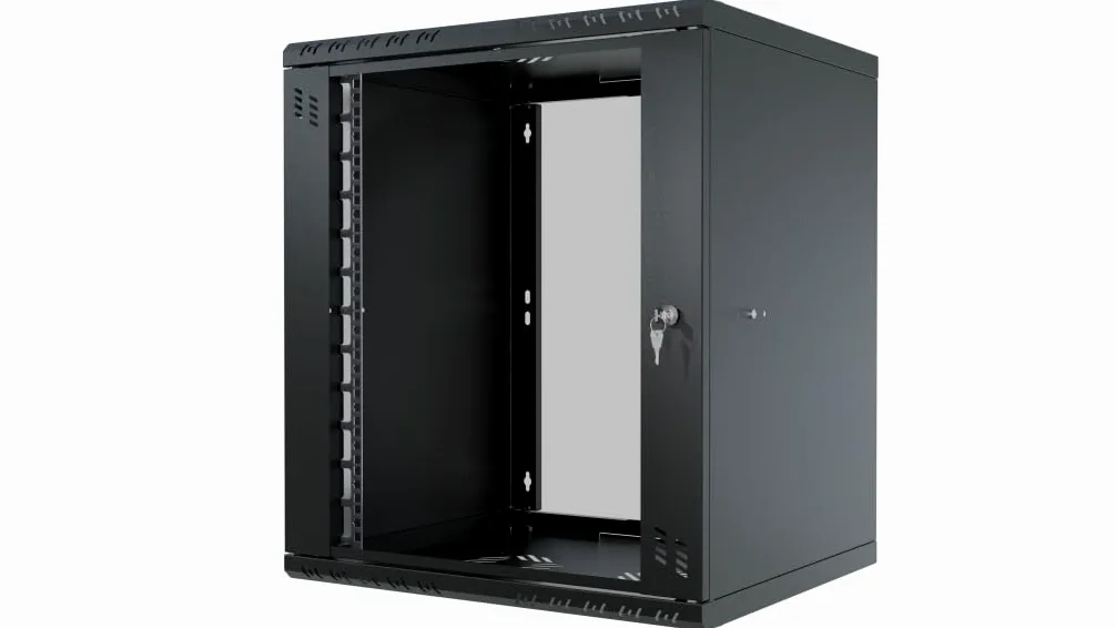 Armoire Réseau 19 Pouces - Baie Informatique 12U - Baie de Brassage pour Montage Mural - Capacité de Charge 55 kg - Profondeur 450 mm - Armoire Informatique - Noir