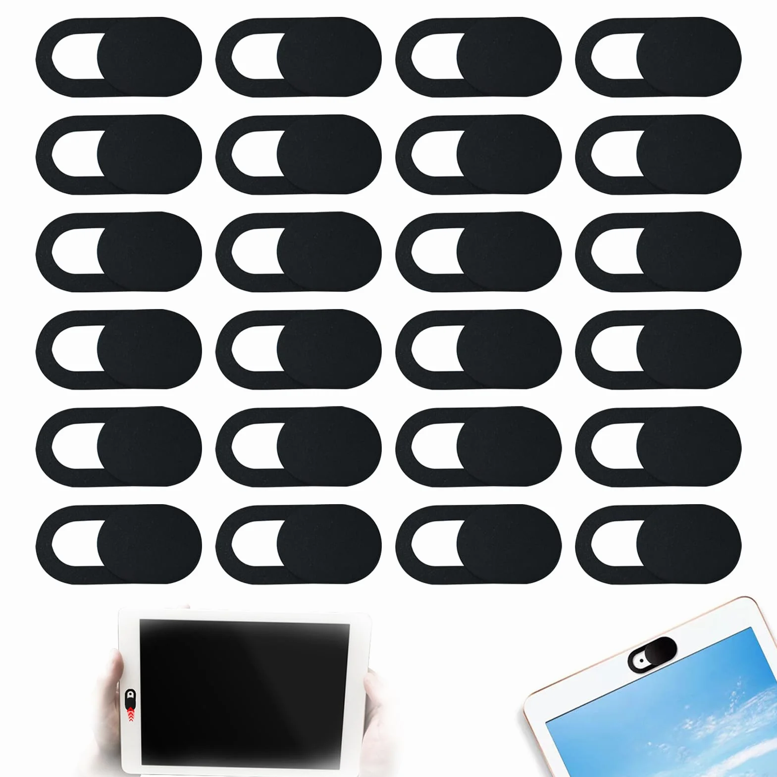 Cache Webcam Ordinateur 24 Pièces, Cache Camera PC Portable pour Ordinateur Portable, Pc, Smartphones, Tablettes