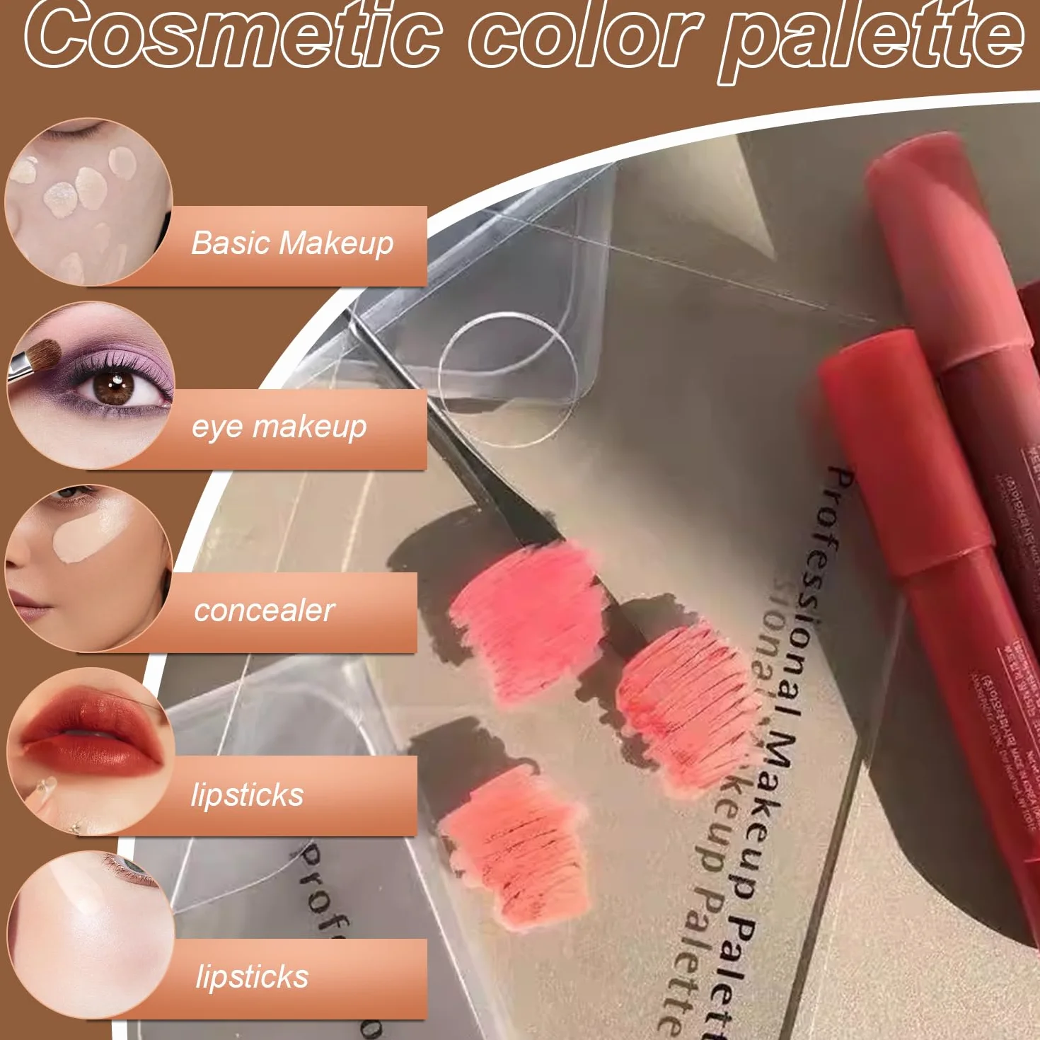 Palette de Maquillage Portable Transparente
