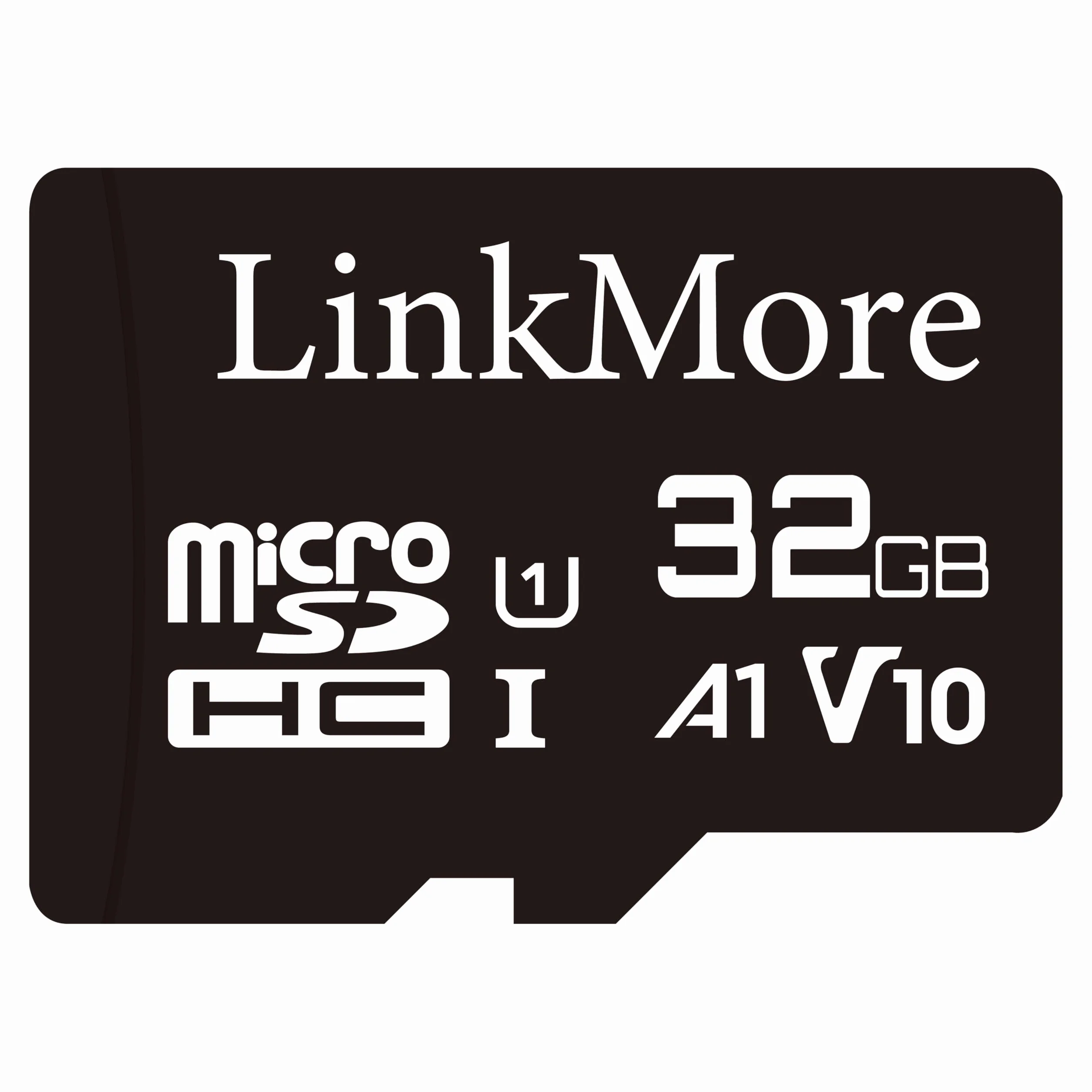 LinkMore XV11 32GB MicroSD Memory Card A1 UHS-I U1 V10 Class 10 90 MB/s SD Adapter