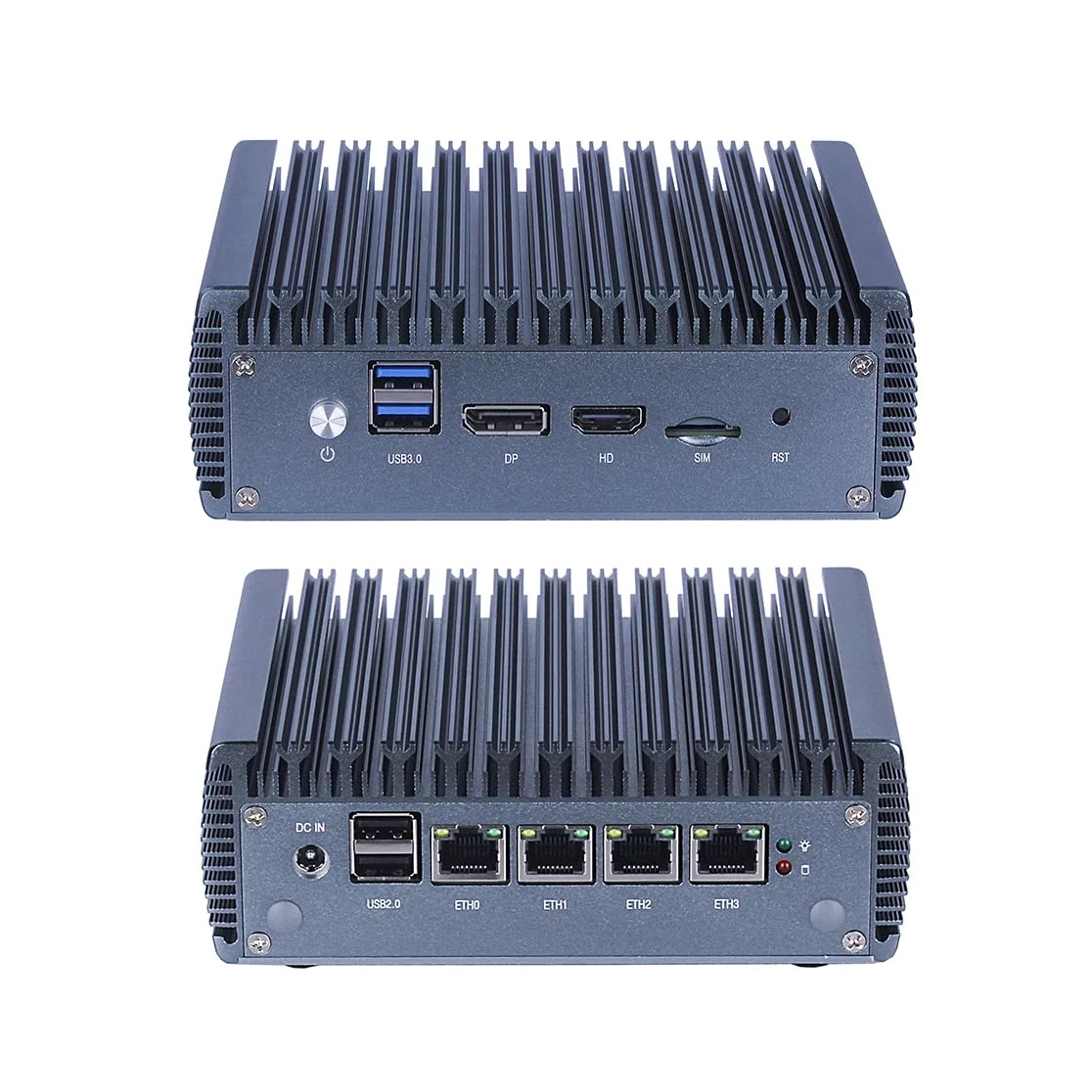 Celeron J4125 Quad Core Firewall Micro Appliance, Mini PC, Nano PC, Router PC, 4 RJ45 2.5GBE NIC AES-NI Compatible with Pfsense OPNsense