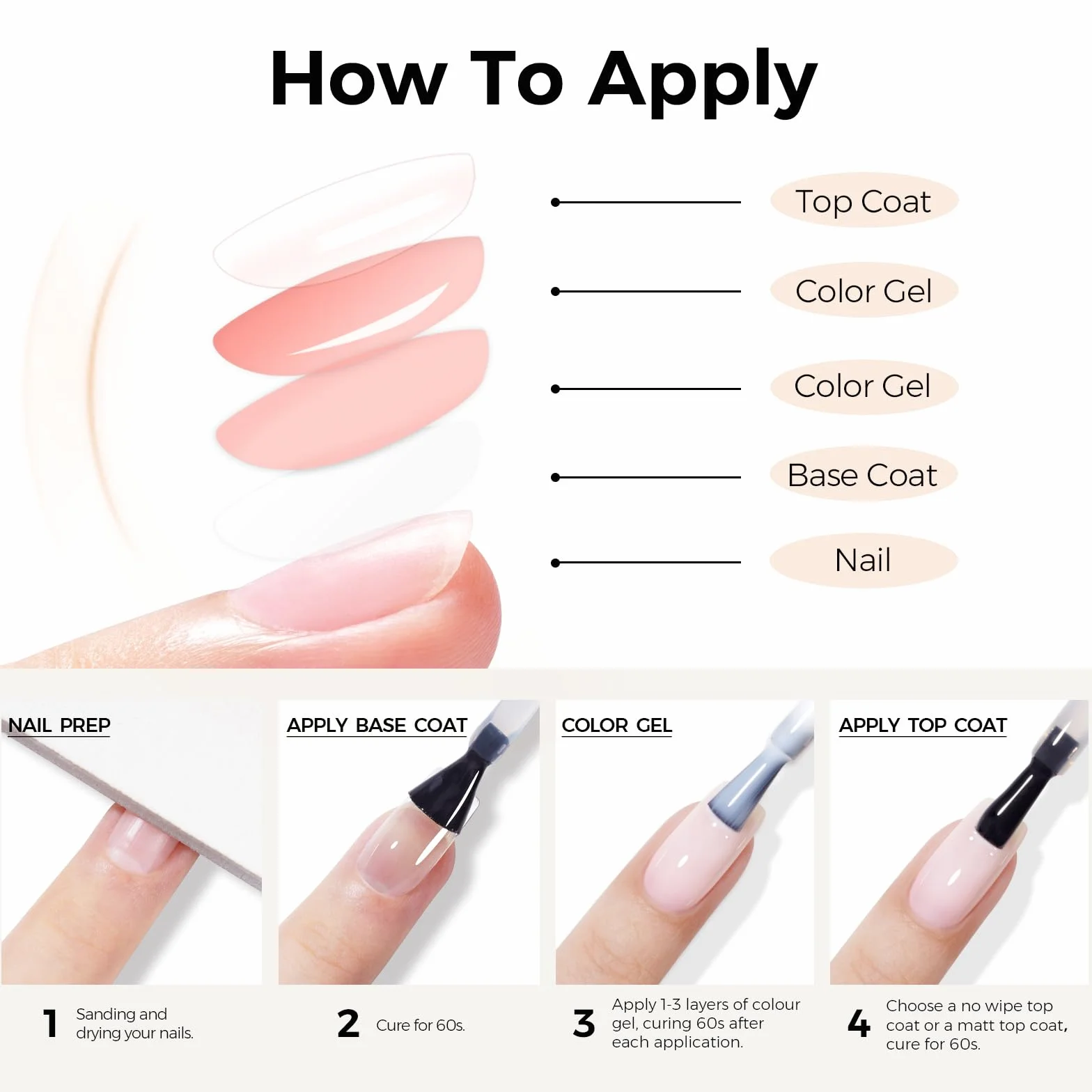 TOMICCA Vernis Semi Permanent Blanc Laiteux UV Gel 8ML