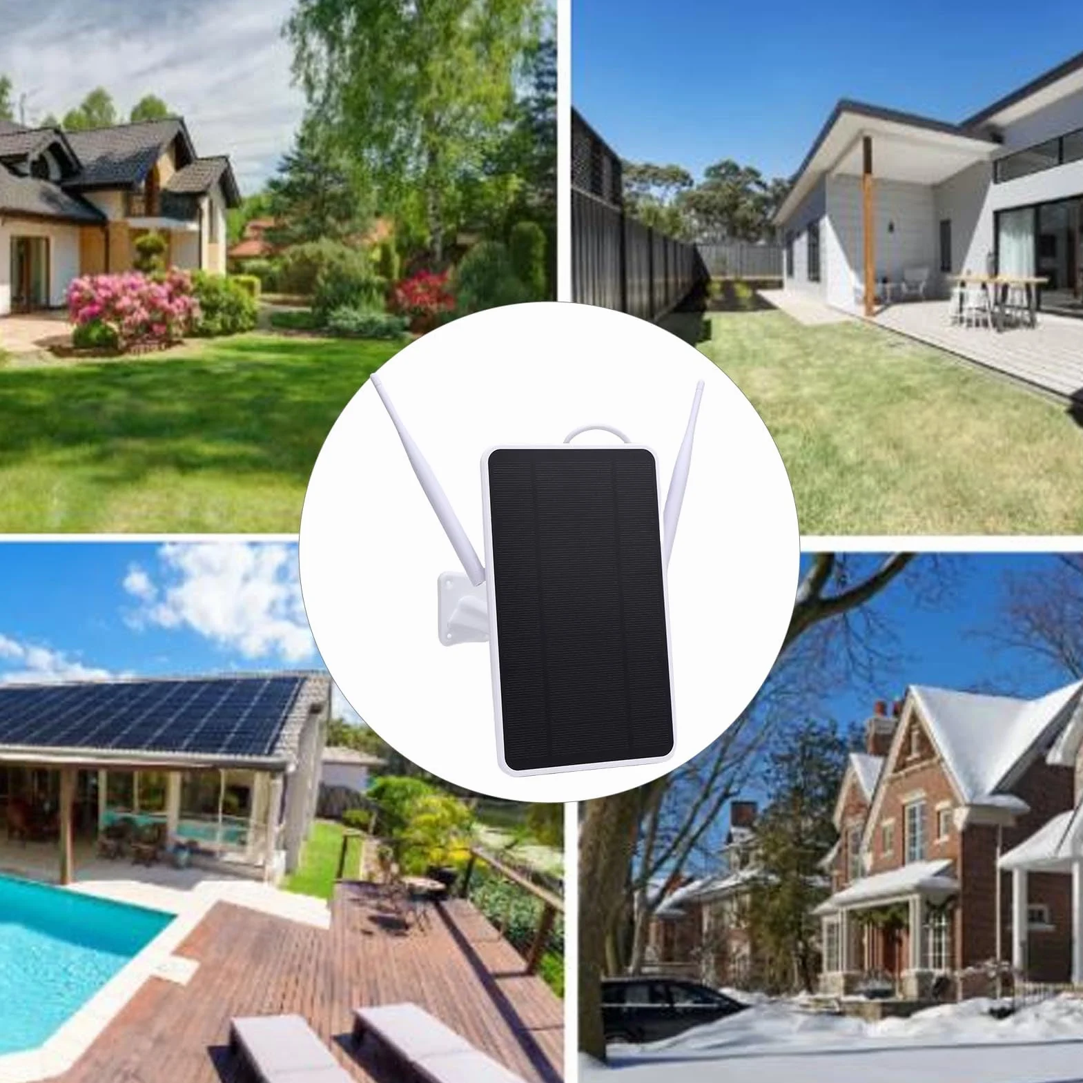 Buachois Routeur Modem 4G WiFi Solaire, Routeur Répéteur Extérieur Étanche IP66 avec Fonction Relais pour Caméras de Sécurité et (Version américaine)