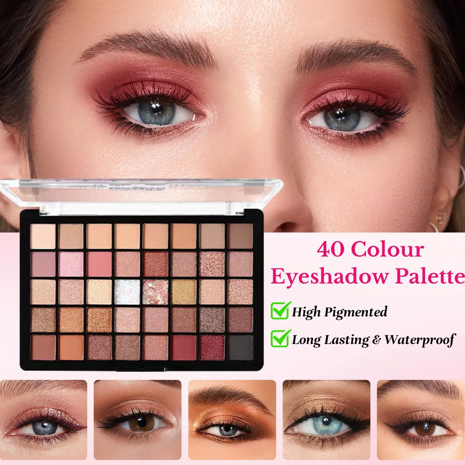Coffret Maquillage Femme Professionnel avec Ombres Paupière Fond de Teint Lipgloss Blush Correcteur Mascara Eyeliner Pinceaux